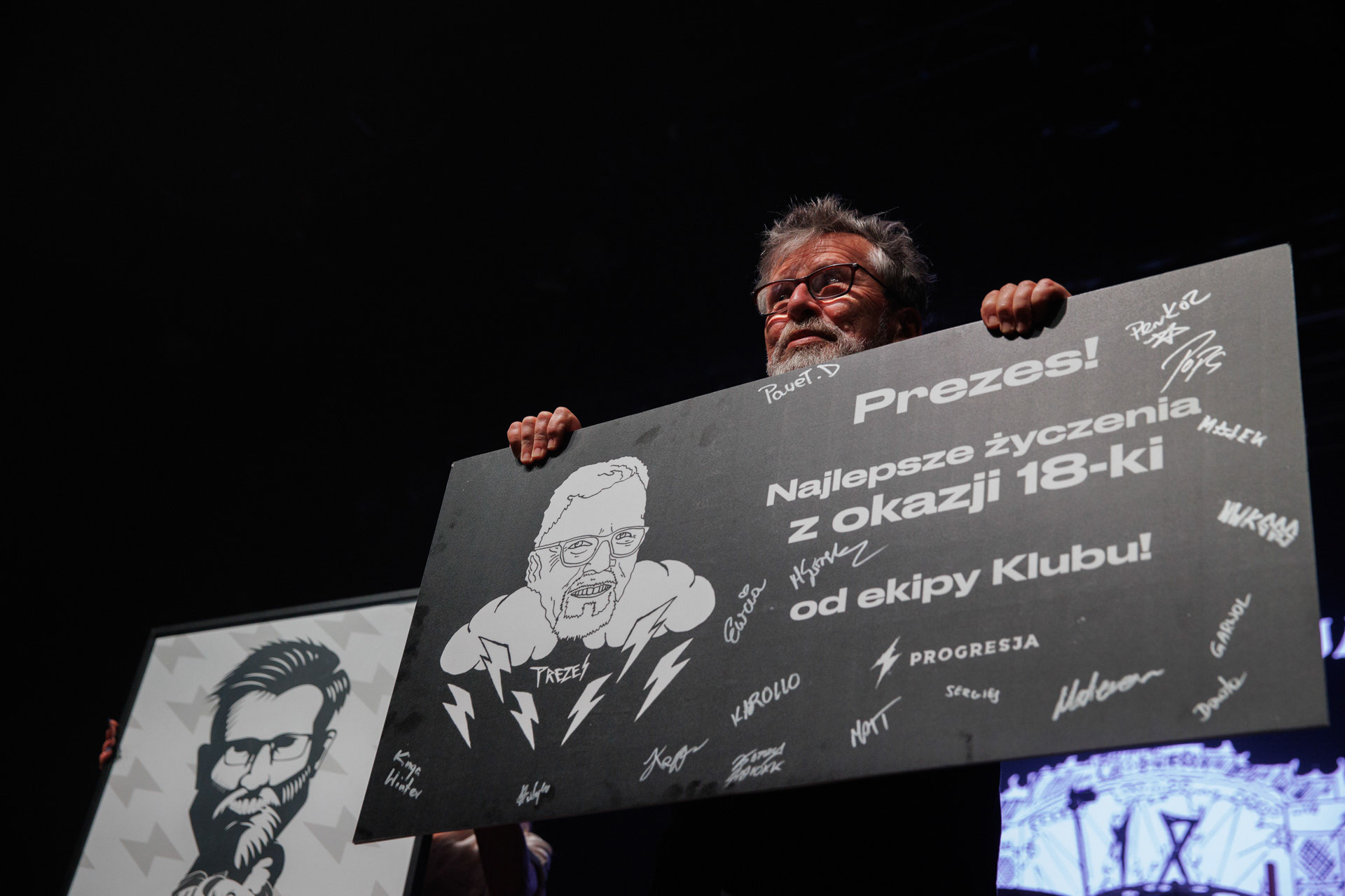 18.12.2021 Antysylwester Antyradia, 18 lat klubu Progresja,n/z Marek „Prezes” Laskowski, fot. Andrzej Wasilkiewicz/Reporter