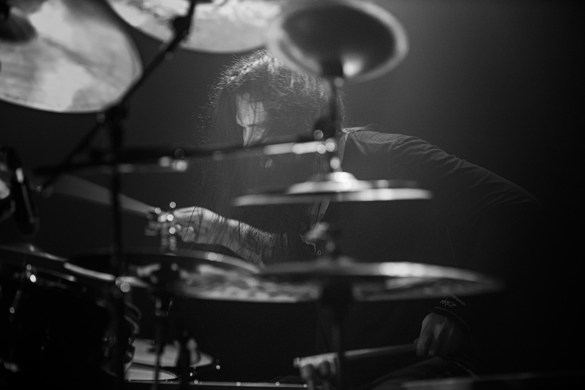 Koncert 4dots - 20.12.2019 Warszawa Klub Pogłos, n/z J.R. Chodkowski drums, Post something, Post something else, fot. Andrzej Wasilkiewicz/REPORTER