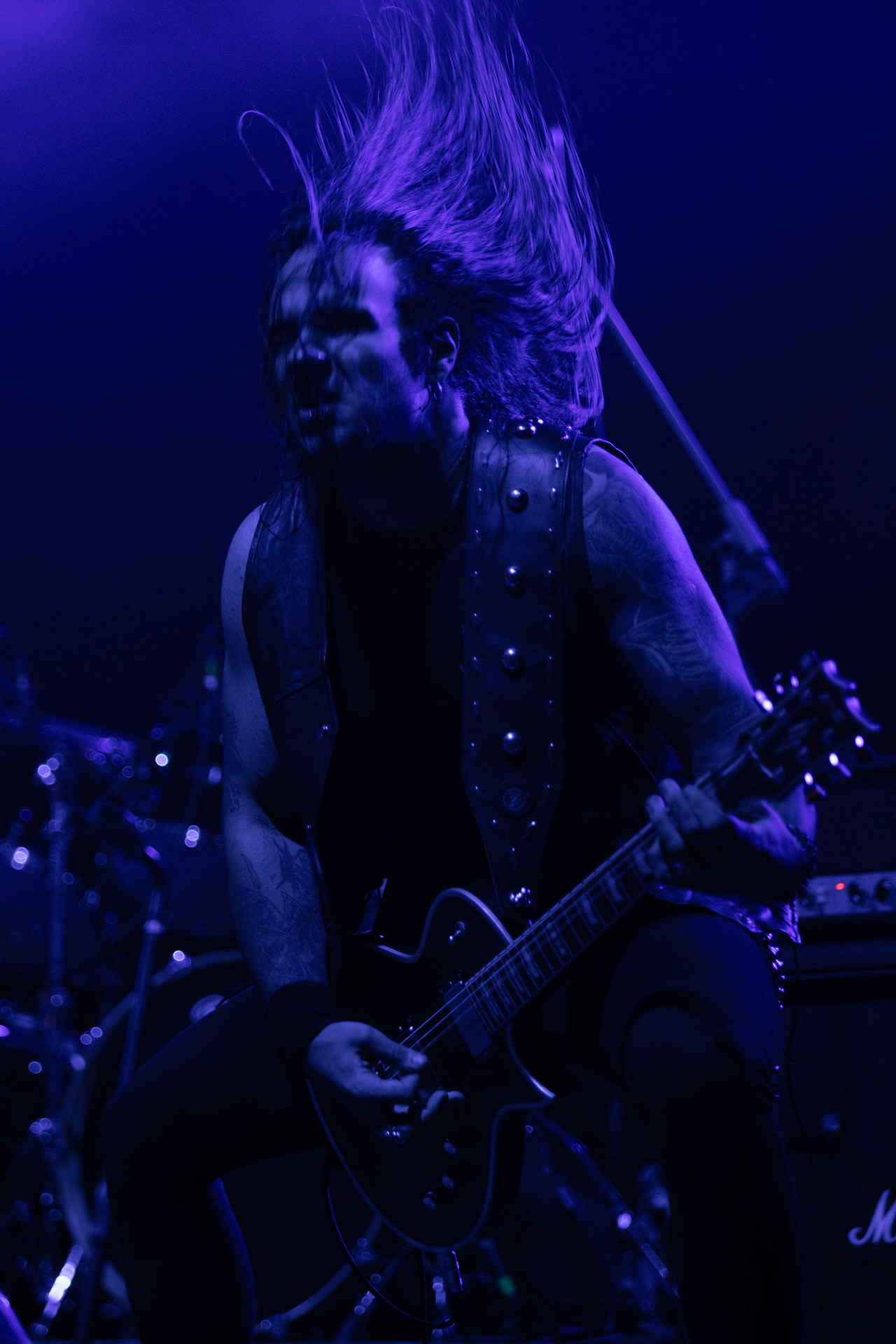 24.09.2021 koncert Rotting Christ, Warszawa, Progresja. N/z  Kostis Foukarakis fot. Andrzej Wasilkiewicz/REPORTER