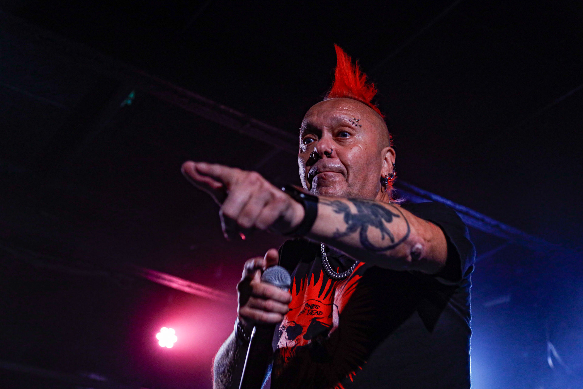 25.08.2022 The Exploited - legenda drugiej fali punk rocka na koncercie w warszawskiej Proximie.Weterani punk rock, hardcore punk, crossover thrash z Edynburga w składzie:Wattie Buchan – wokal, Irish Rob – bas,Willie Buchan – perkusja,Robbie Steedo Davidson - gitara,Produkcja: Noise Annoys Booking Agency and Records, Boredom Booking. fot. Andrzej Wasilkiewicz/Reporter