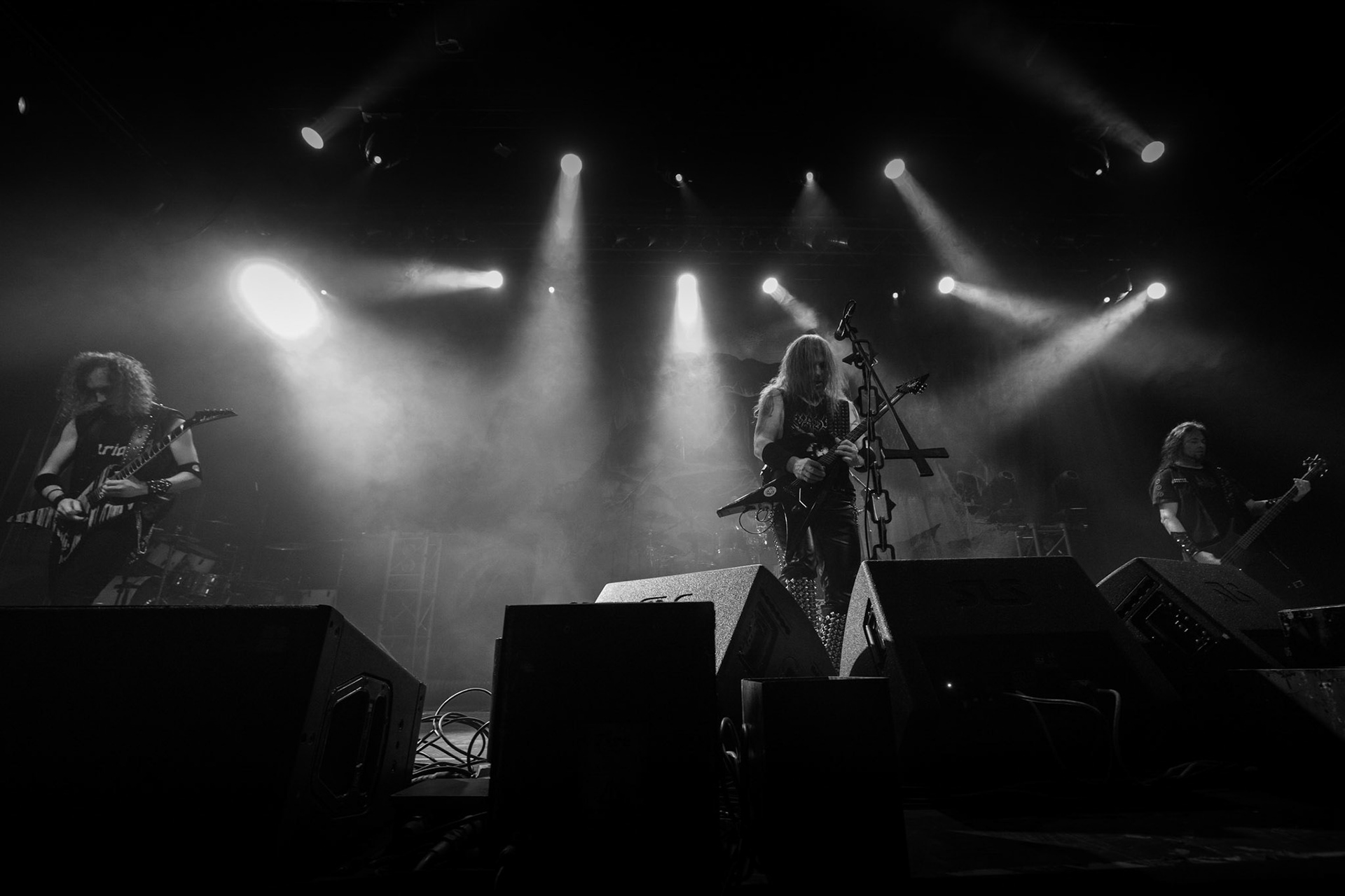 Legendy Metalu Vader - Death Metal - koncert Legendy Metalu w warszawskiej Progresji, 
Peter: Guitar + Vocals
Pajak: Guitar
Hal: Bass
James: Drums
fot. Andrzej kaziq Wasilkiewicz/Reporter