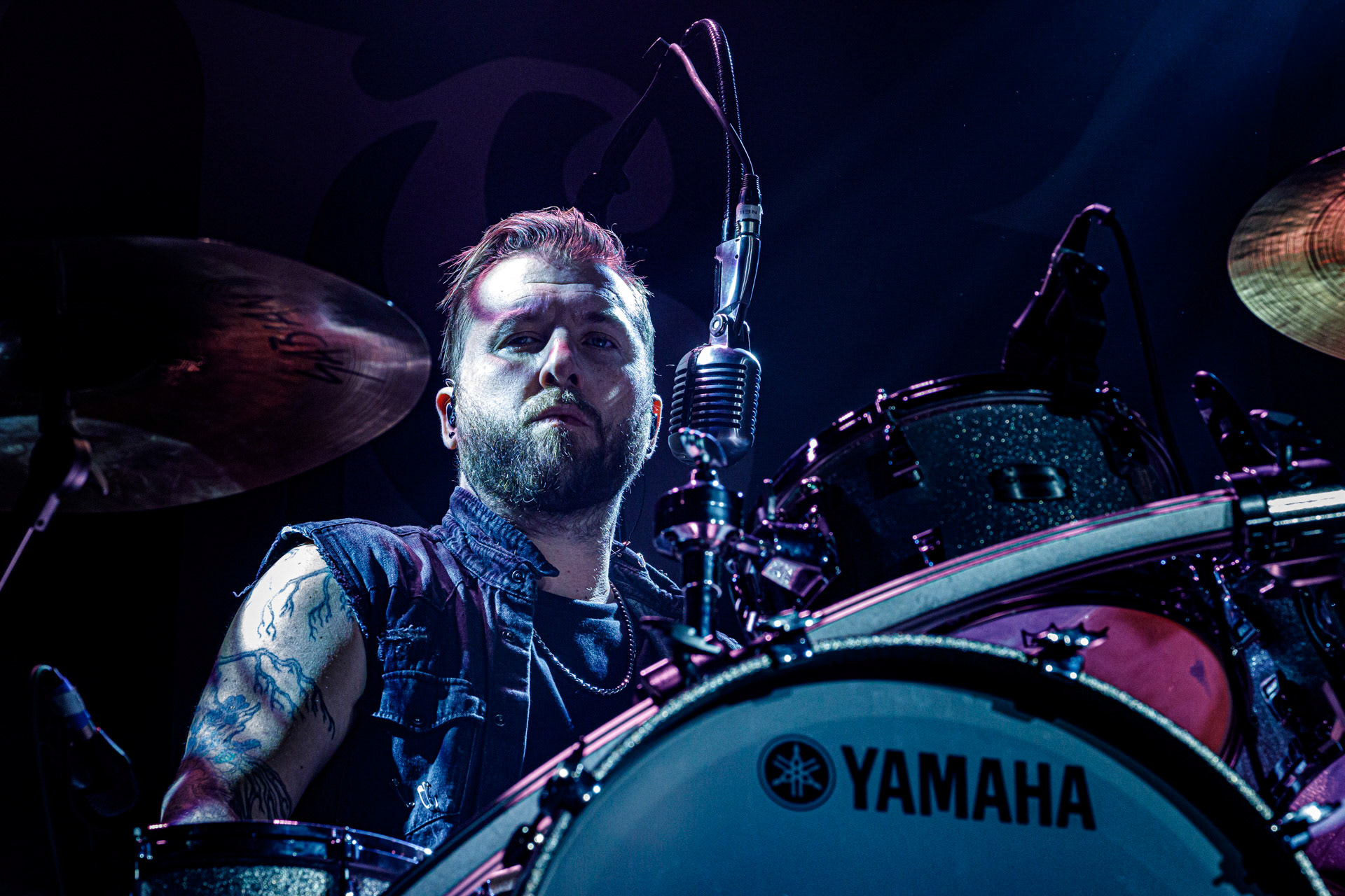 7.10.2022 Warszawski koncert Three Days Grace w klubie Progresja.Kanadyjczycy promuja nowy album EXPLOSIONS.n/z Barry Stock – gitara, n/z Brad Walst – gitara basowa, n/z Neil Sanderson – perkusja, instrumenty klawiszowe, n/z Matt Walst – wokal,Produkcja Knock Out Productions, Fot. Andrzej Wasilkiewicz/Reporter