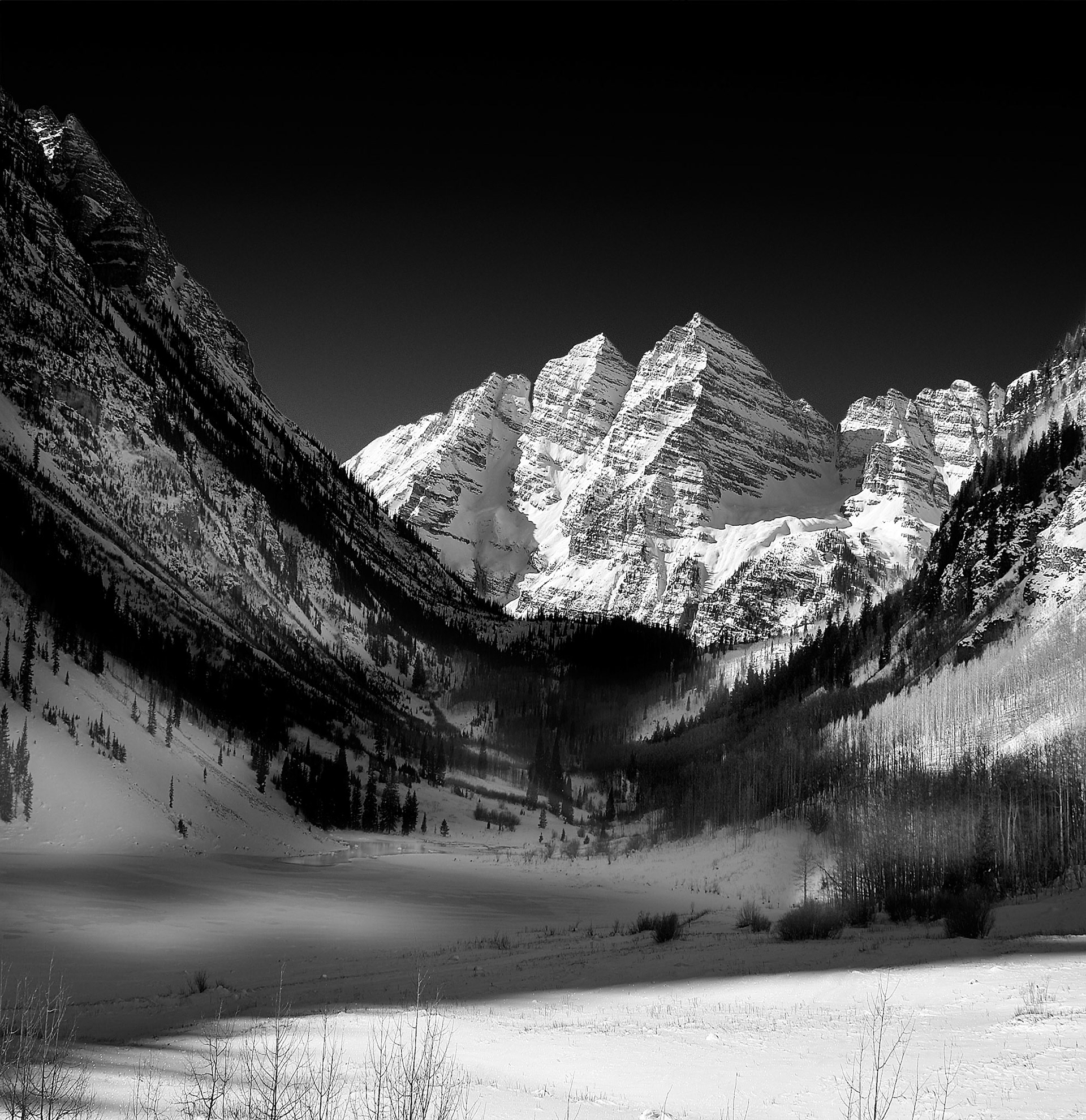 Moron Bells shot with the mark 2 converted to B&amp;W Shot in moron bells Aspen for H/F studios