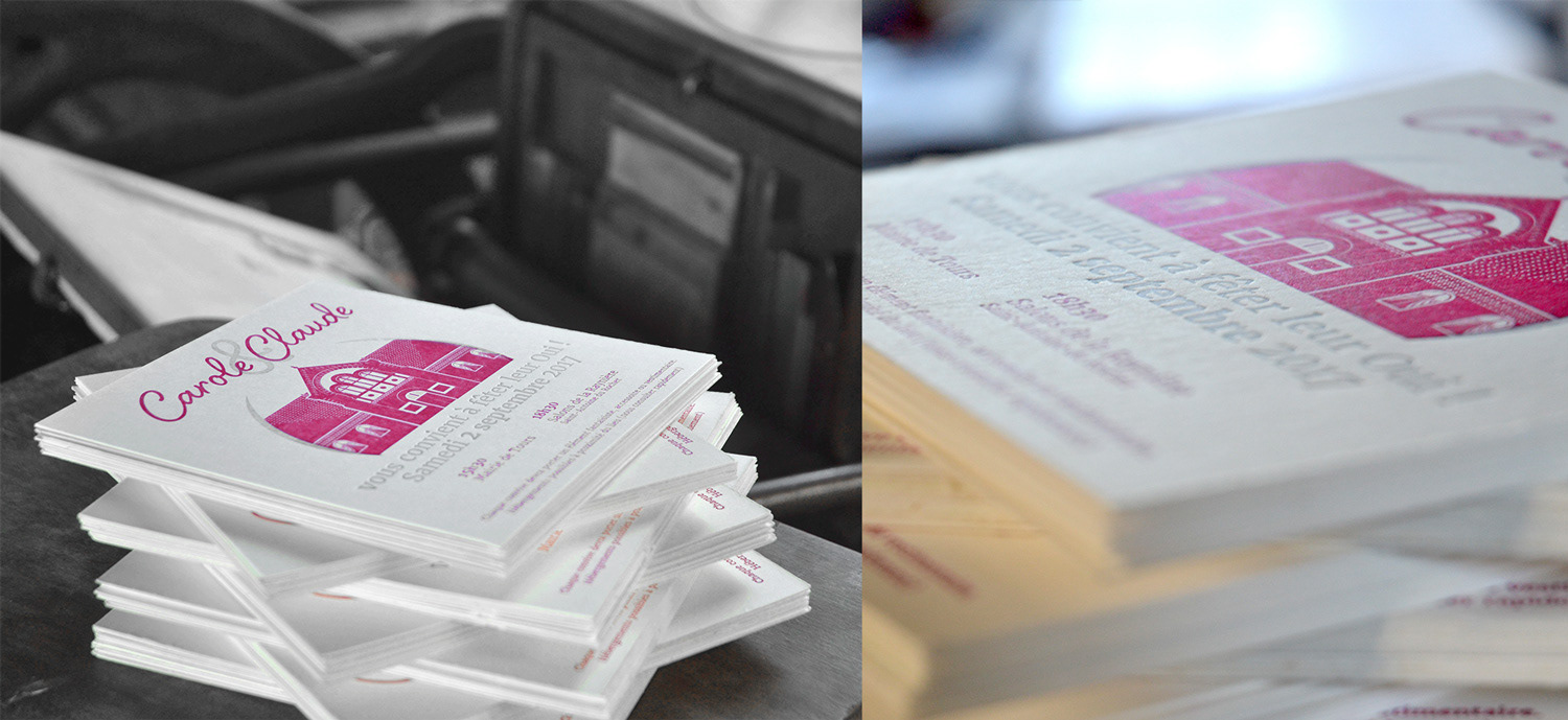 impression letterpress, 2 tons et endossage