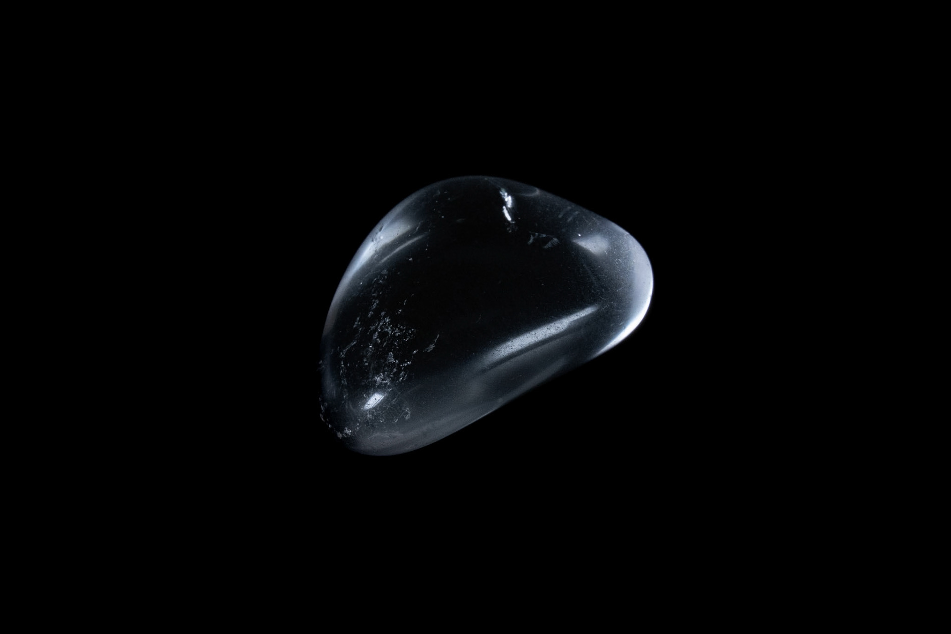 Transparent Hyaline Quartz on Black