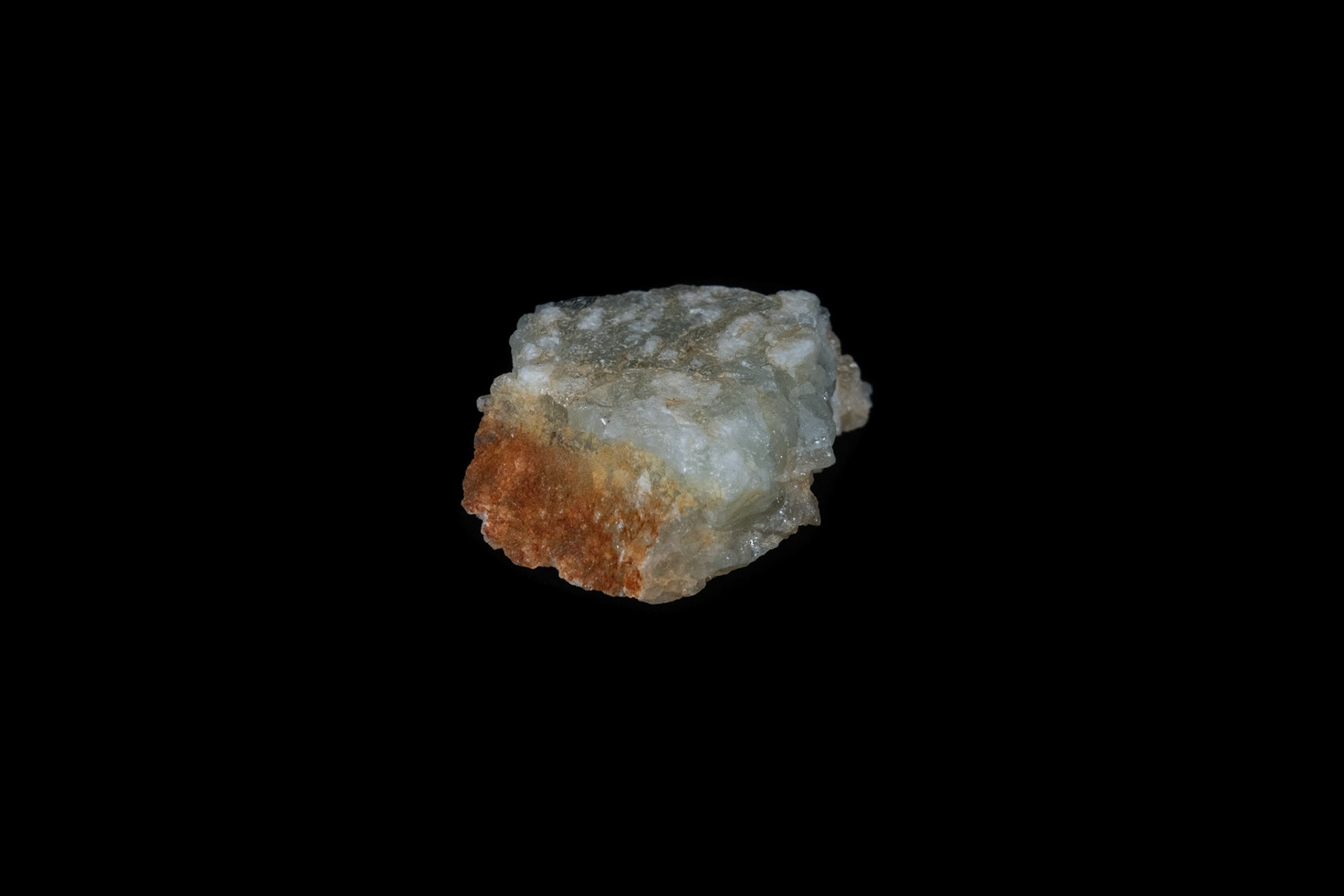 Beryl Morganite Mineral on Black