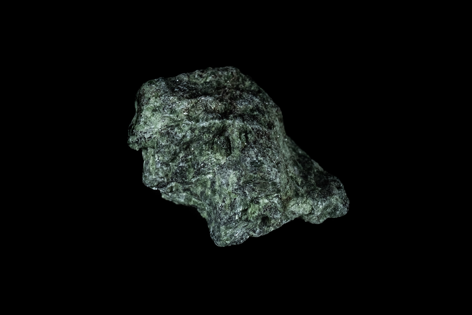 Blue Apatite Mineral on Black