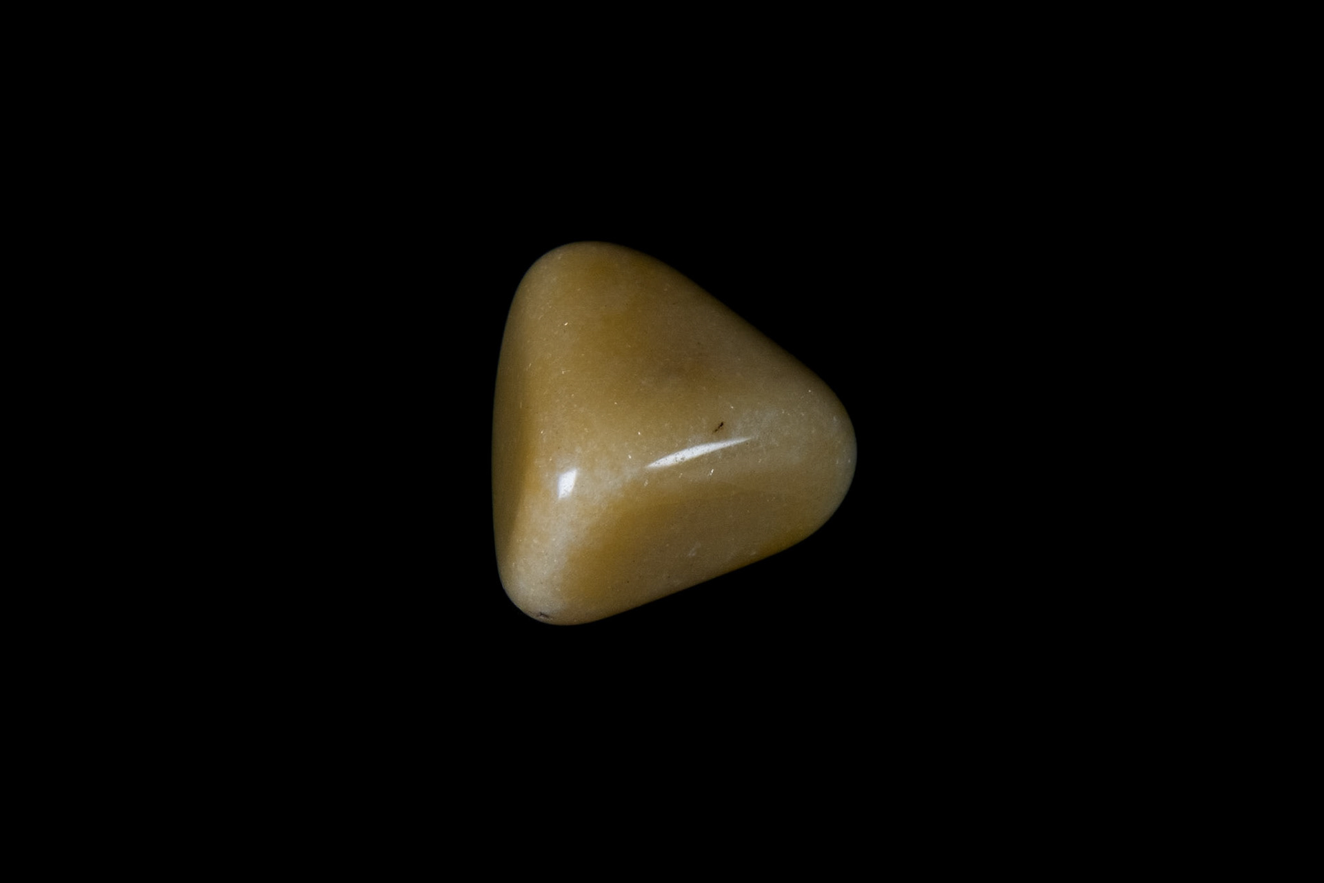 Yellow Jade Mineral on Black