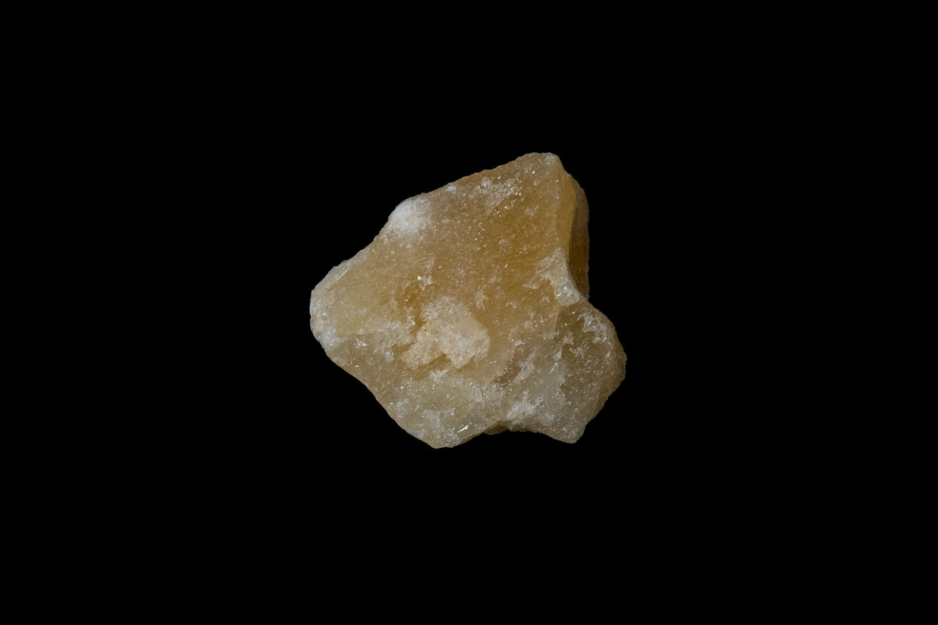 Orange Calcite Mineral on Black