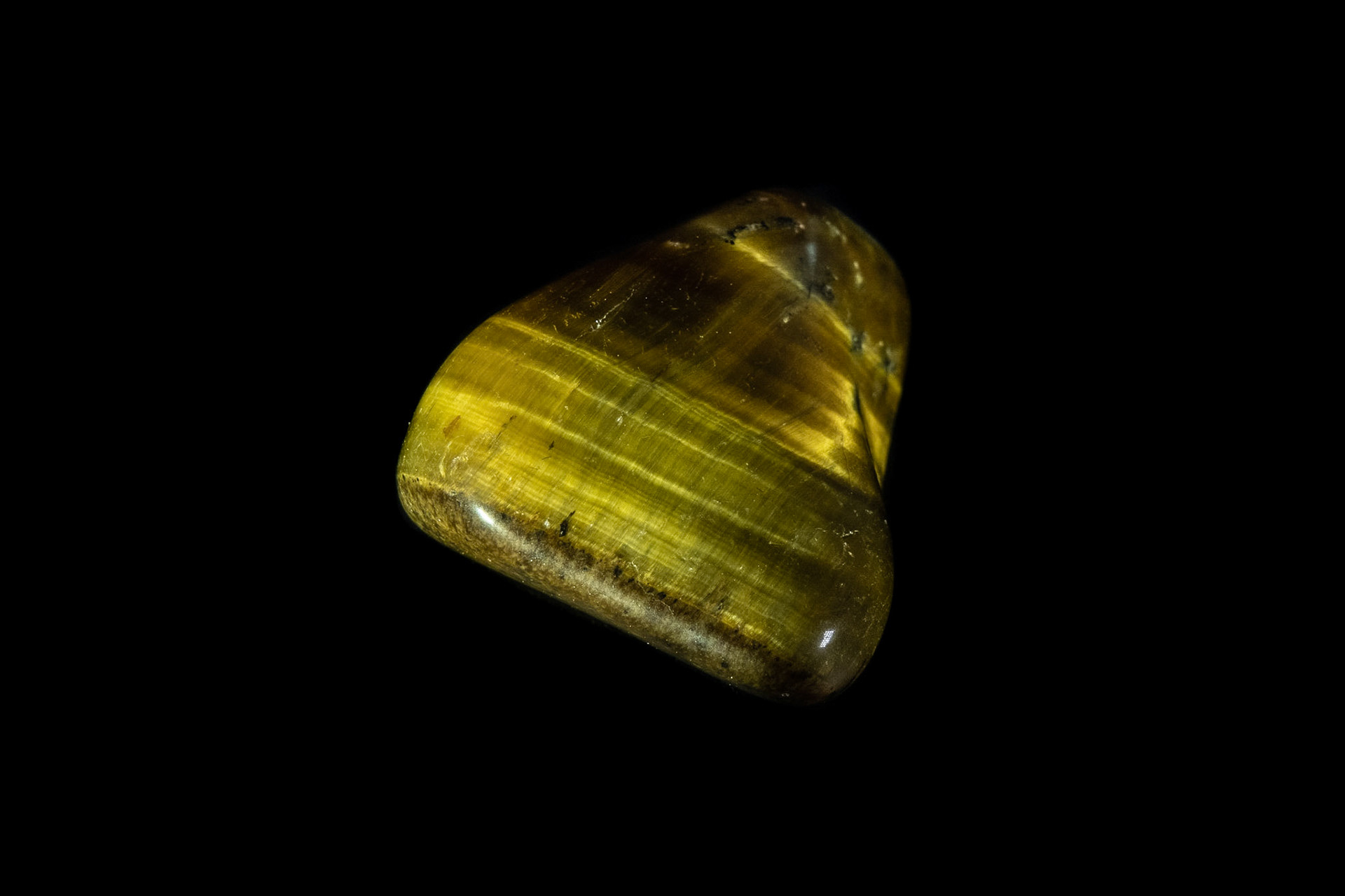 Tiger's Eye  Gemstone on Black