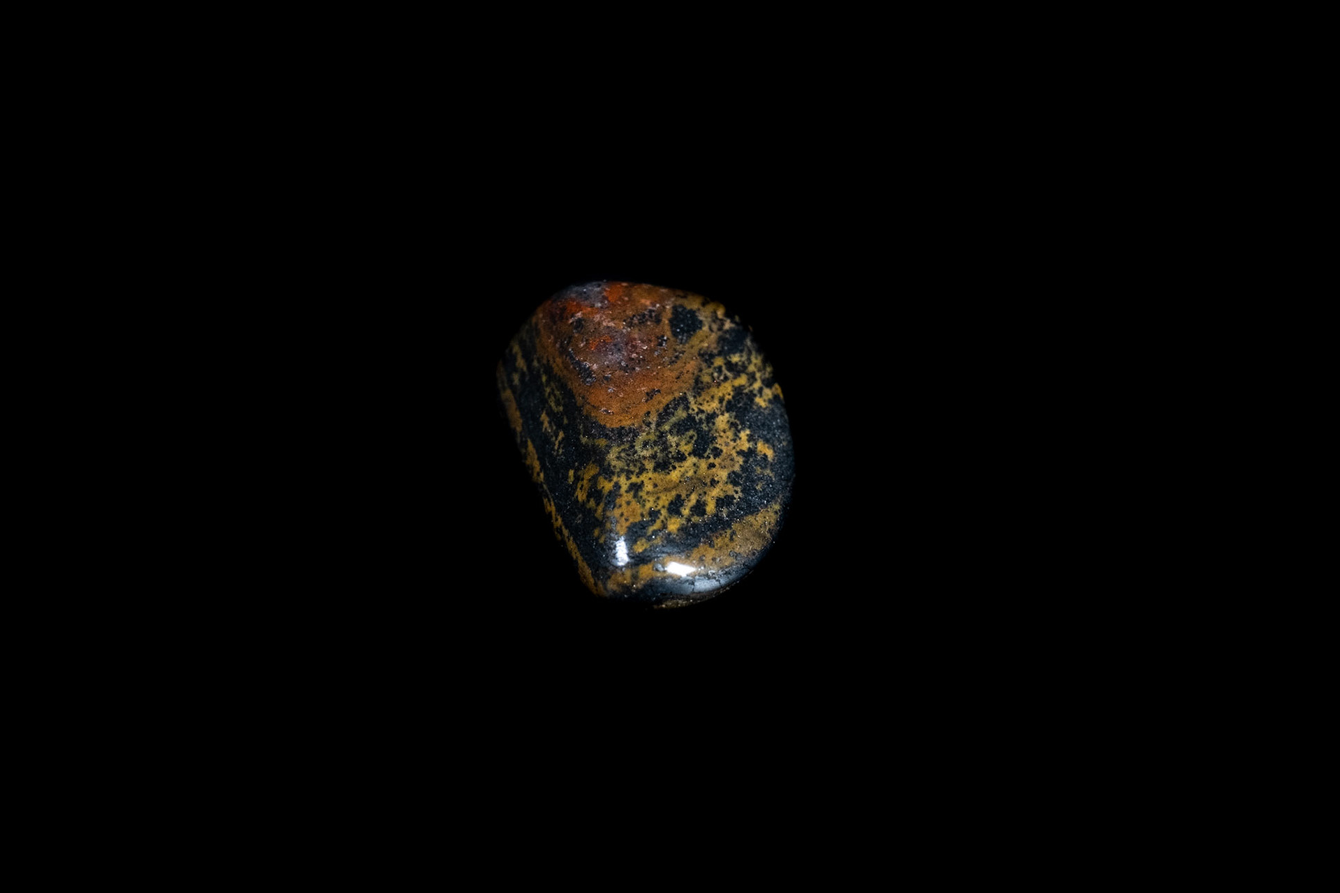 Iron Tiger Eye Mineral on Black