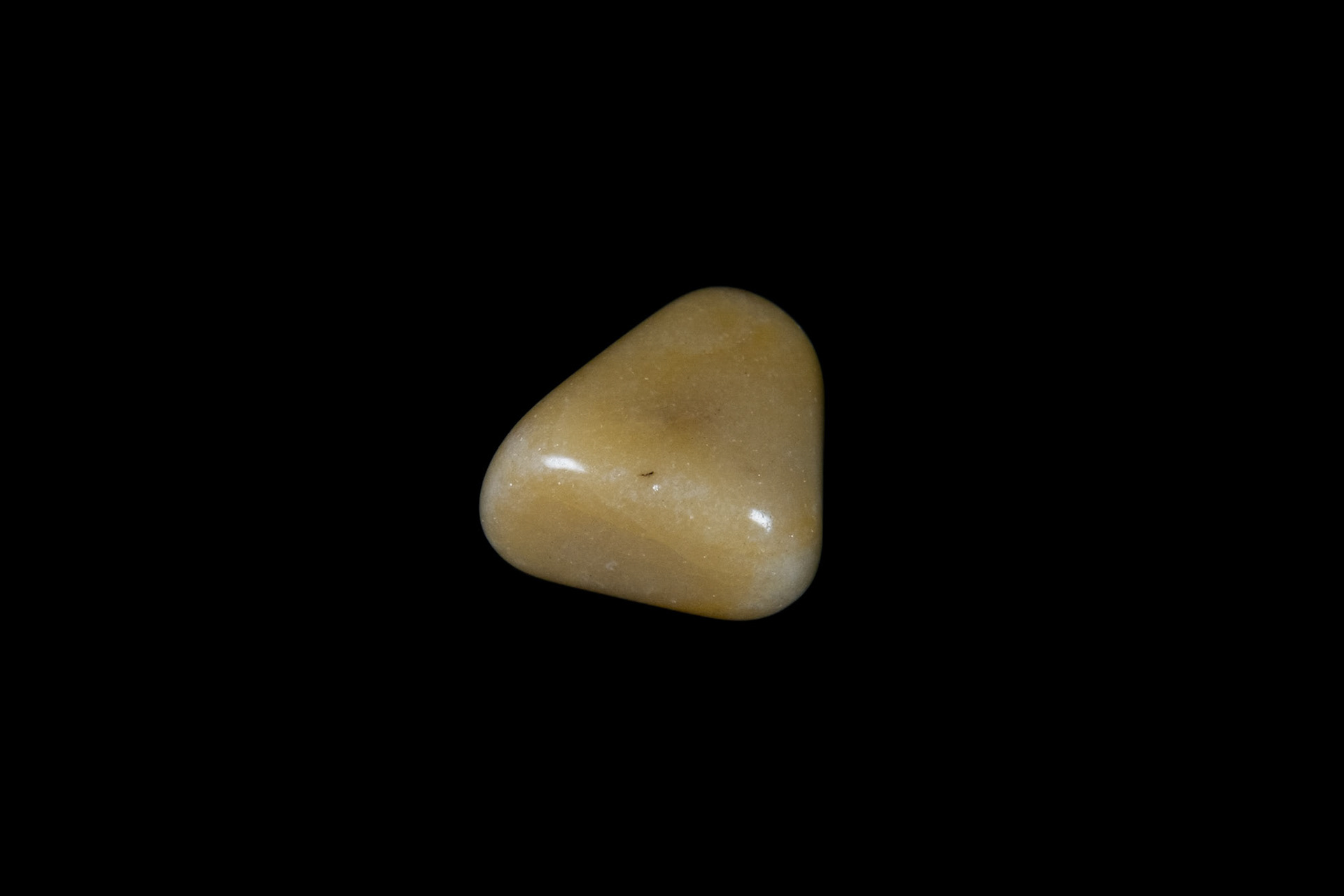 Yellow Jade Mineral on Black