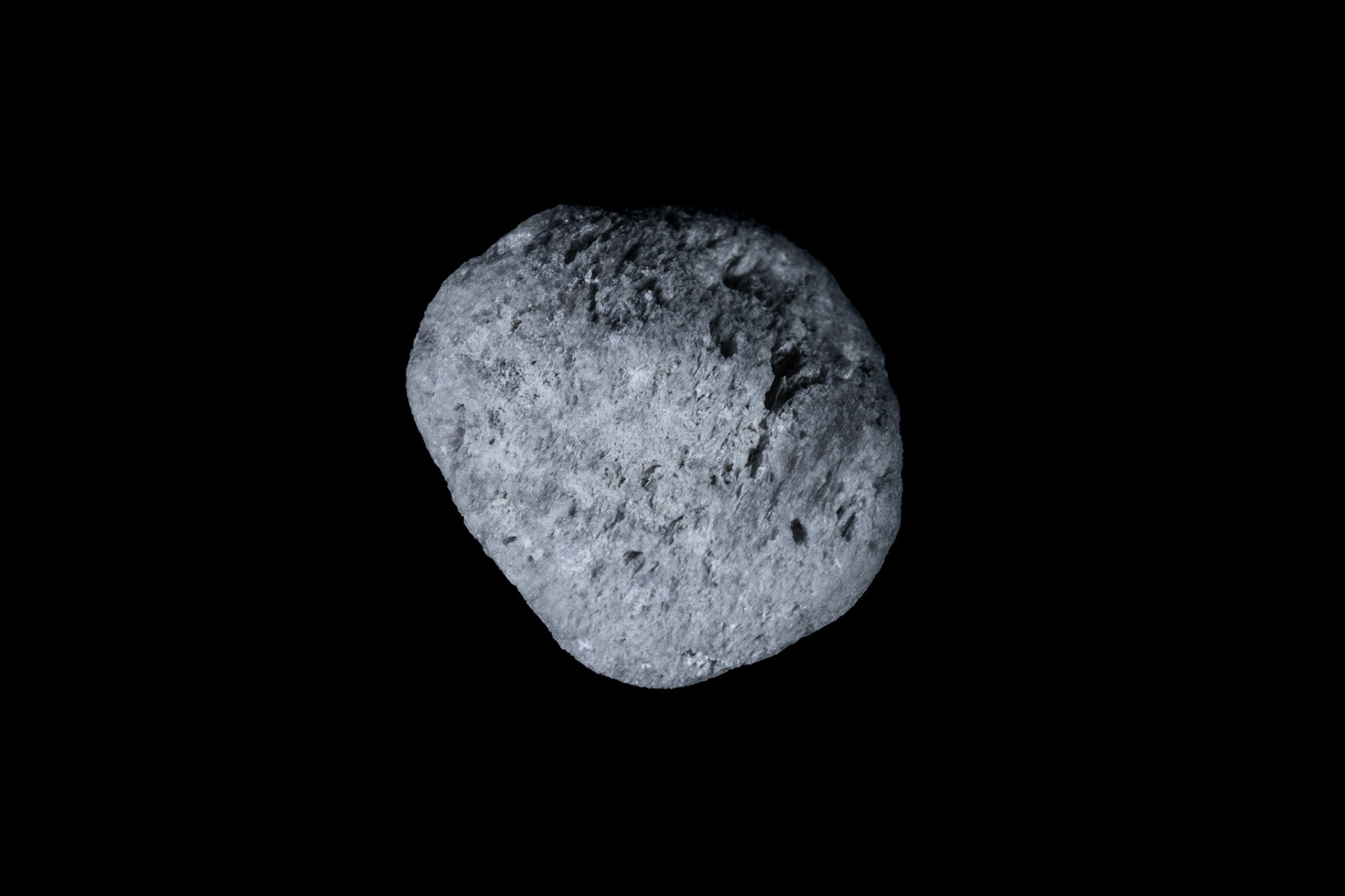 White Pumice Rock on Black