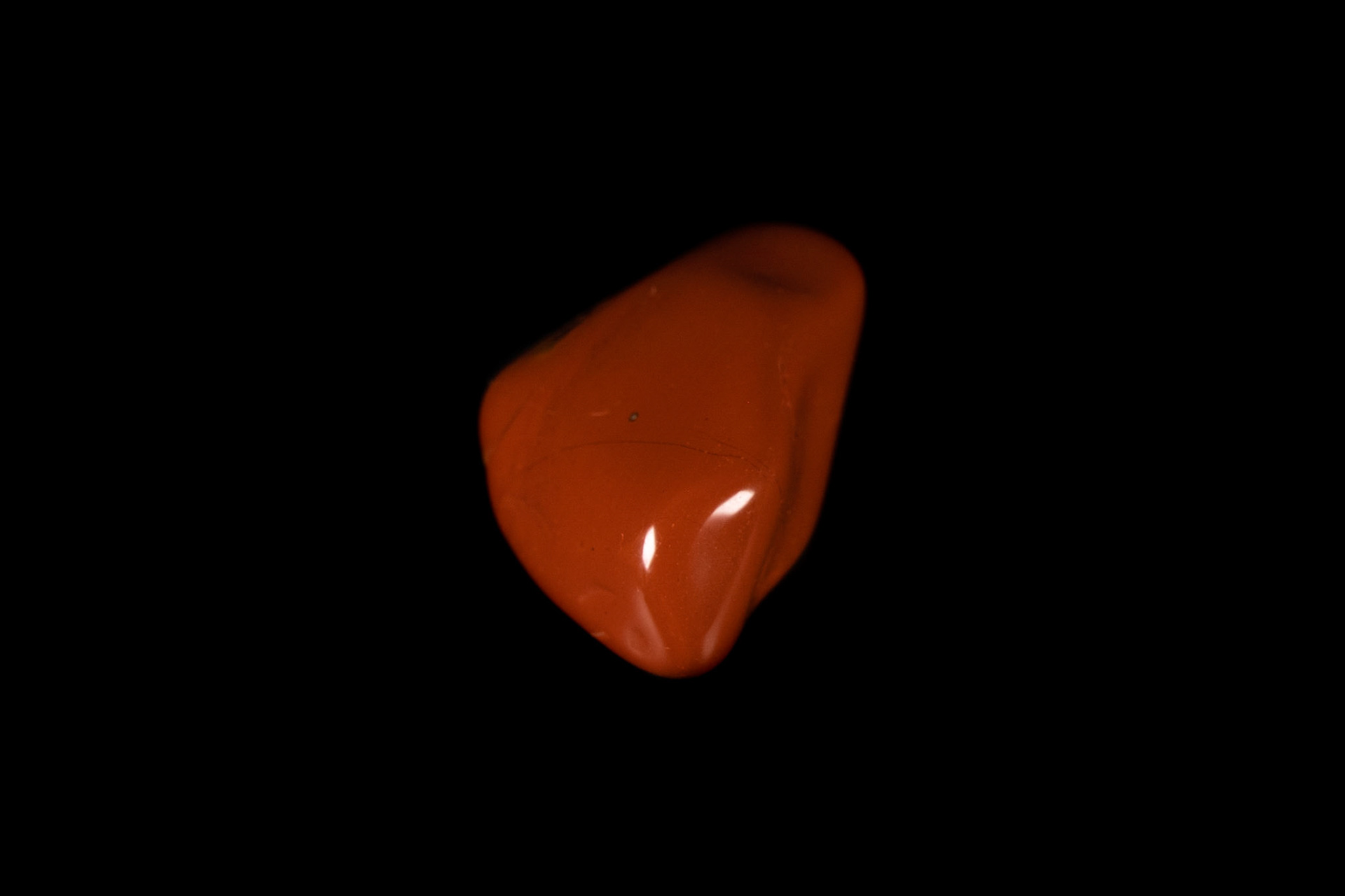 Red Jasper Mineral on Black