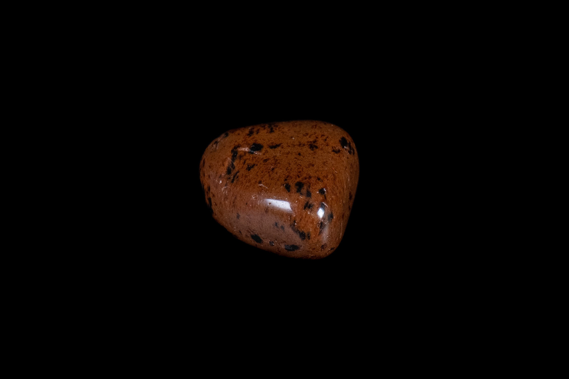 Red Mahogany Obsidian on Black