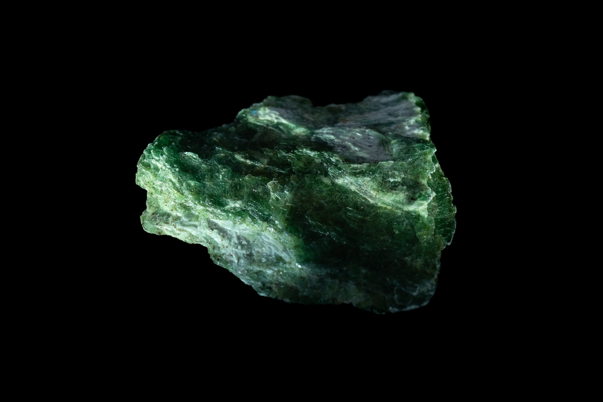 Fuchsite Mineral on Black