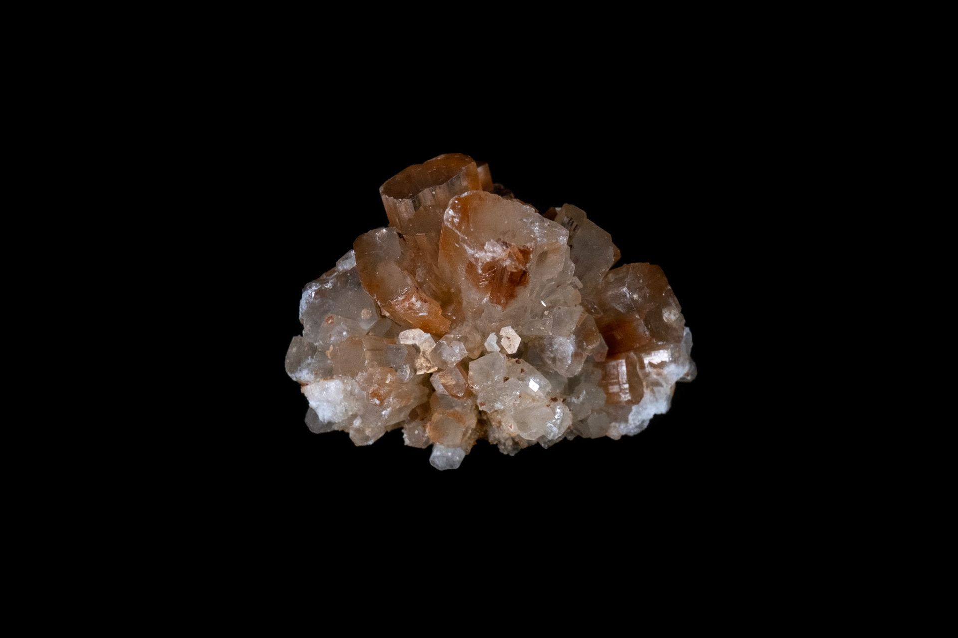 Sand Aragonite Mineral on Black