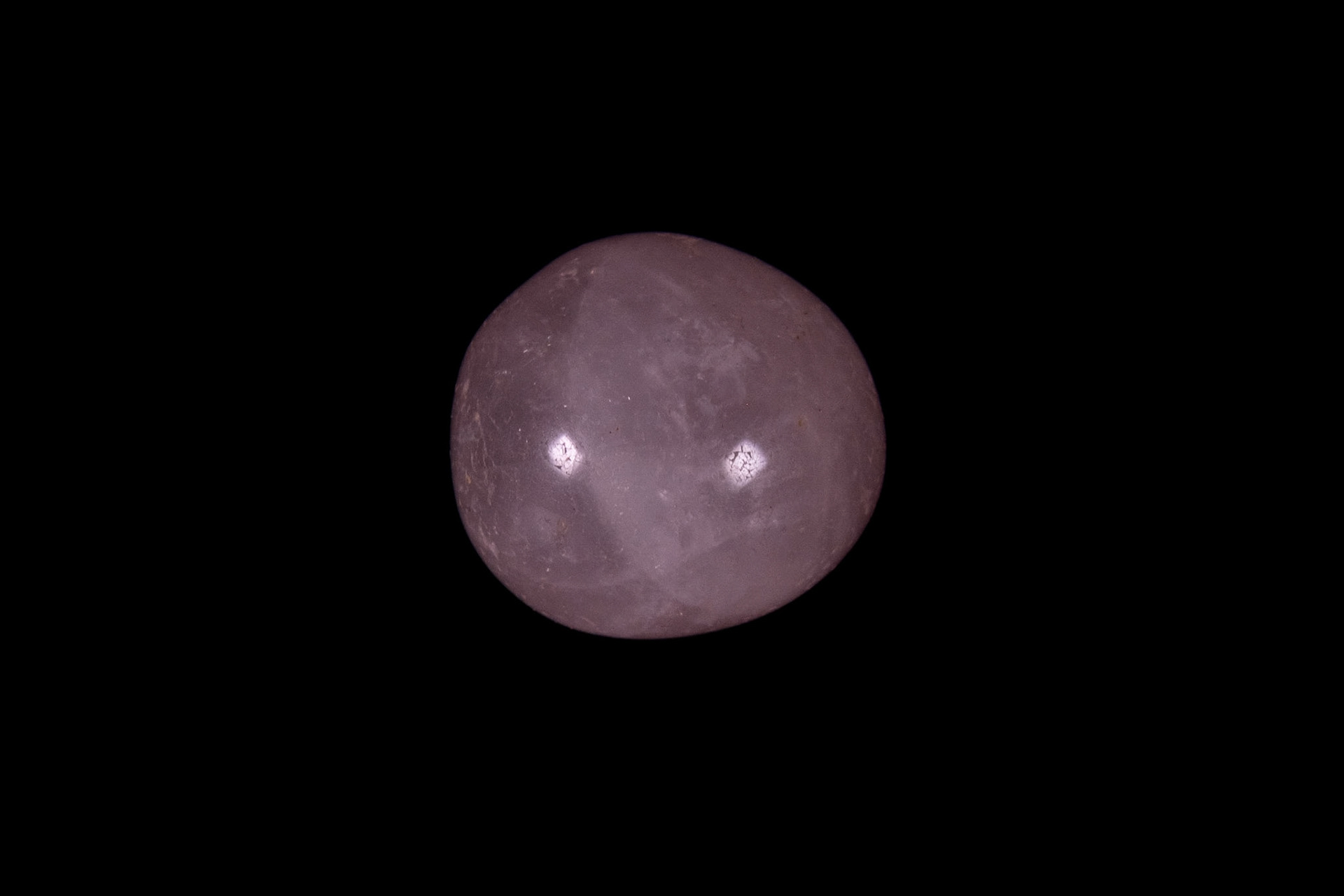 Rose Quartz Mineral on Black