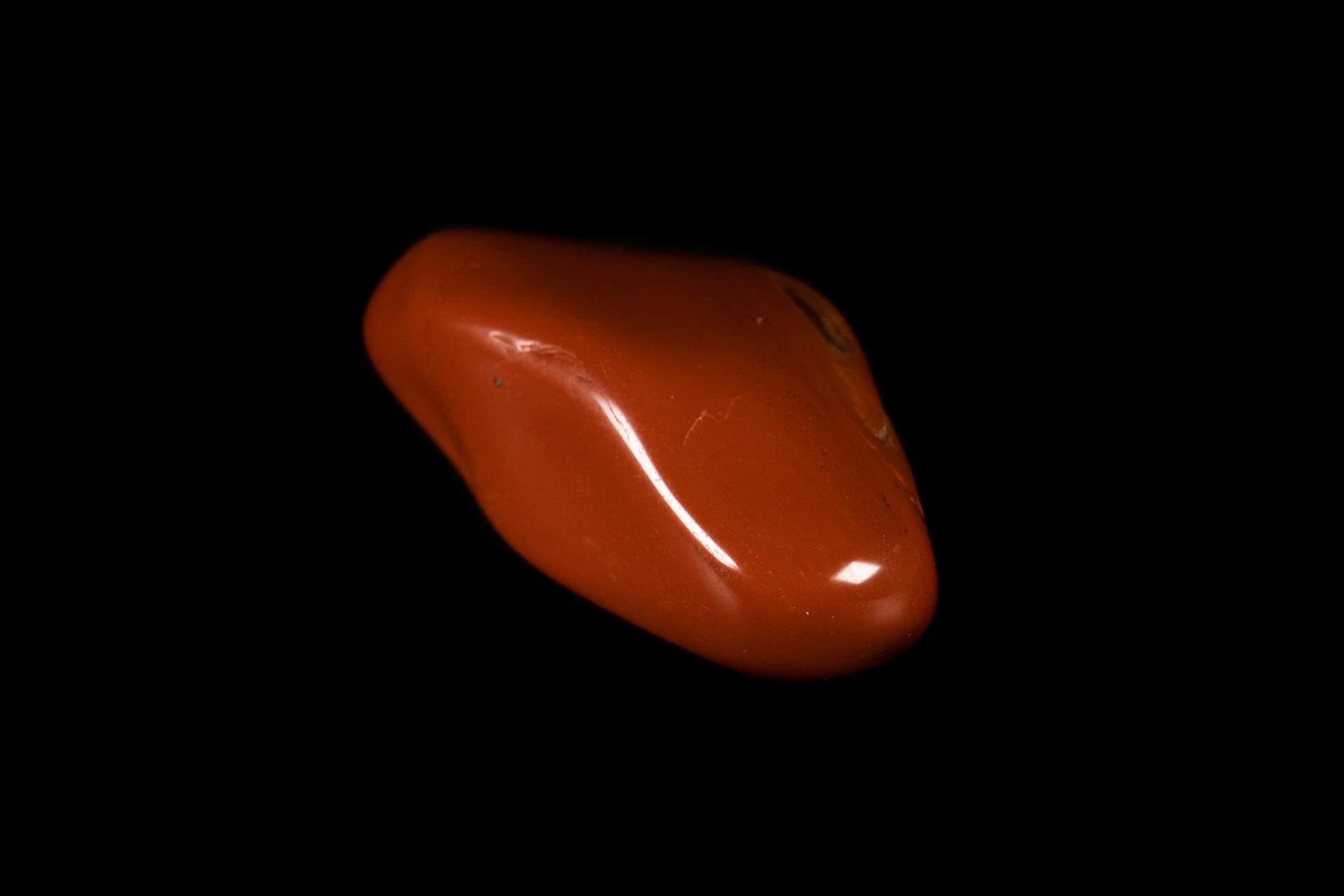 Red Jasper Mineral on Black