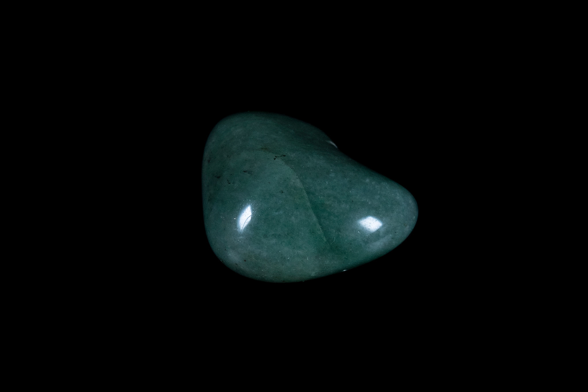 Green Aventurine Mineral on Black