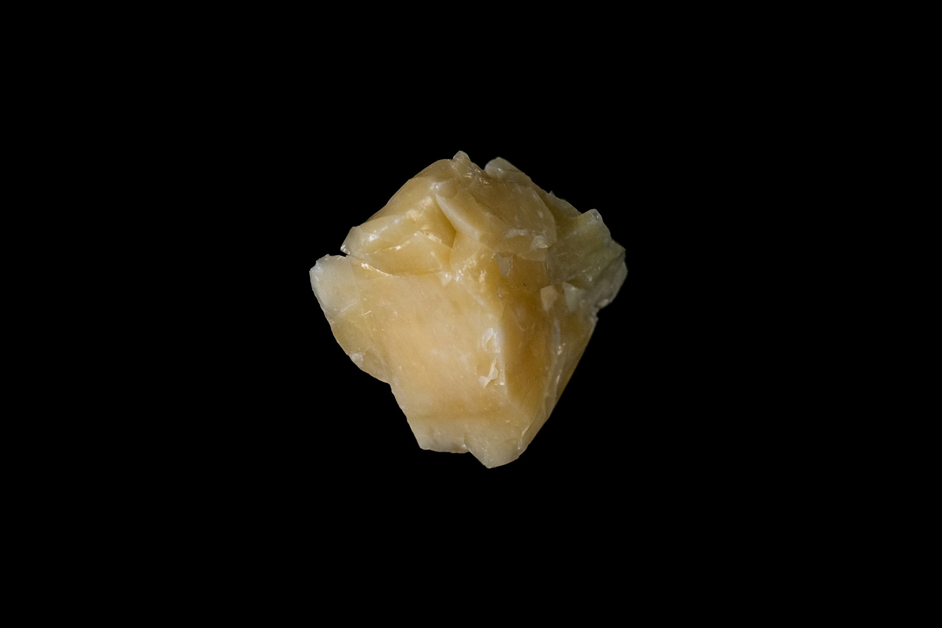 Yellow Opal Rock on Black