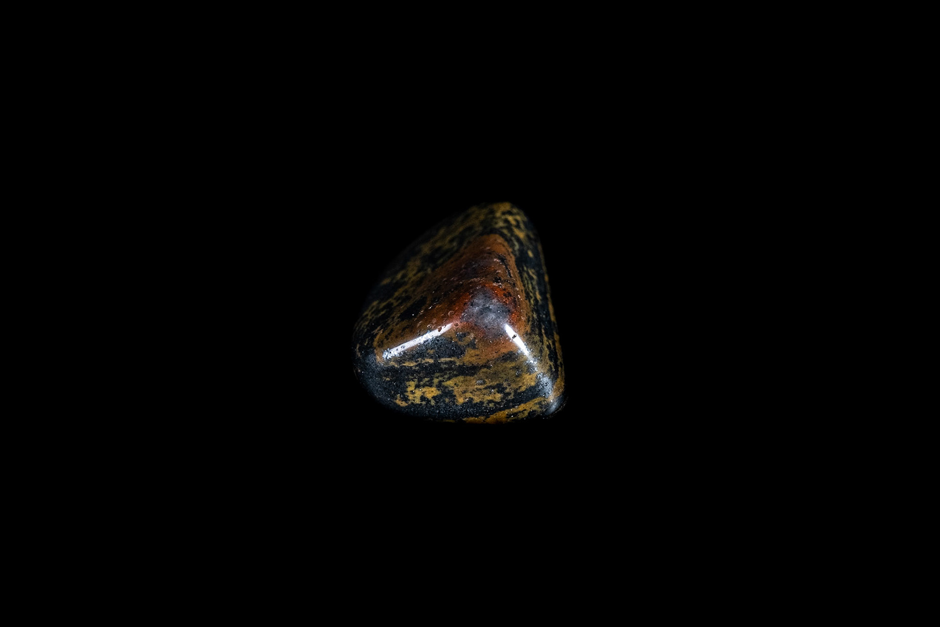 Iron Tiger Eye Mineral on Black
