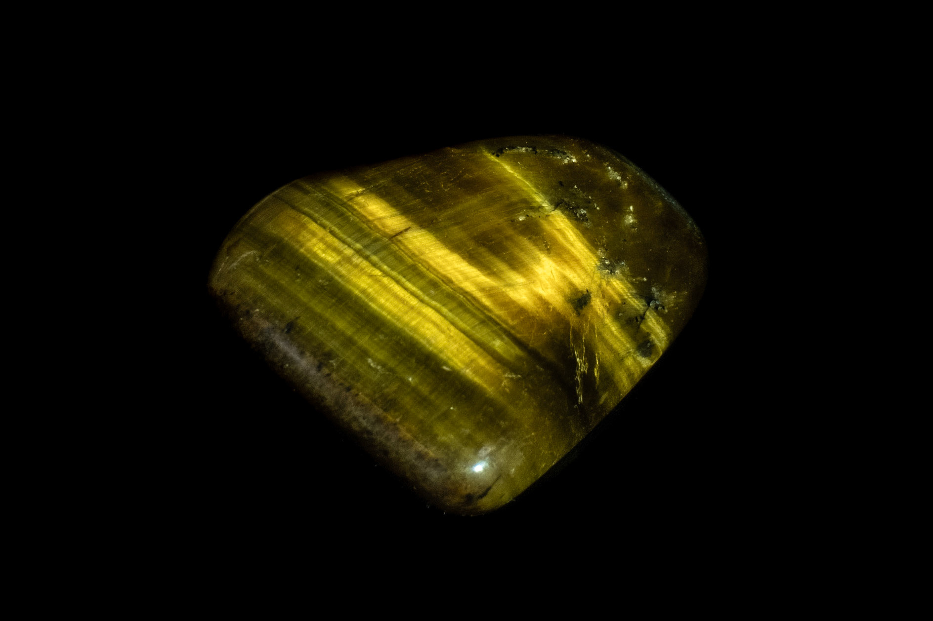 Tiger's Eye  Gemstone on Black