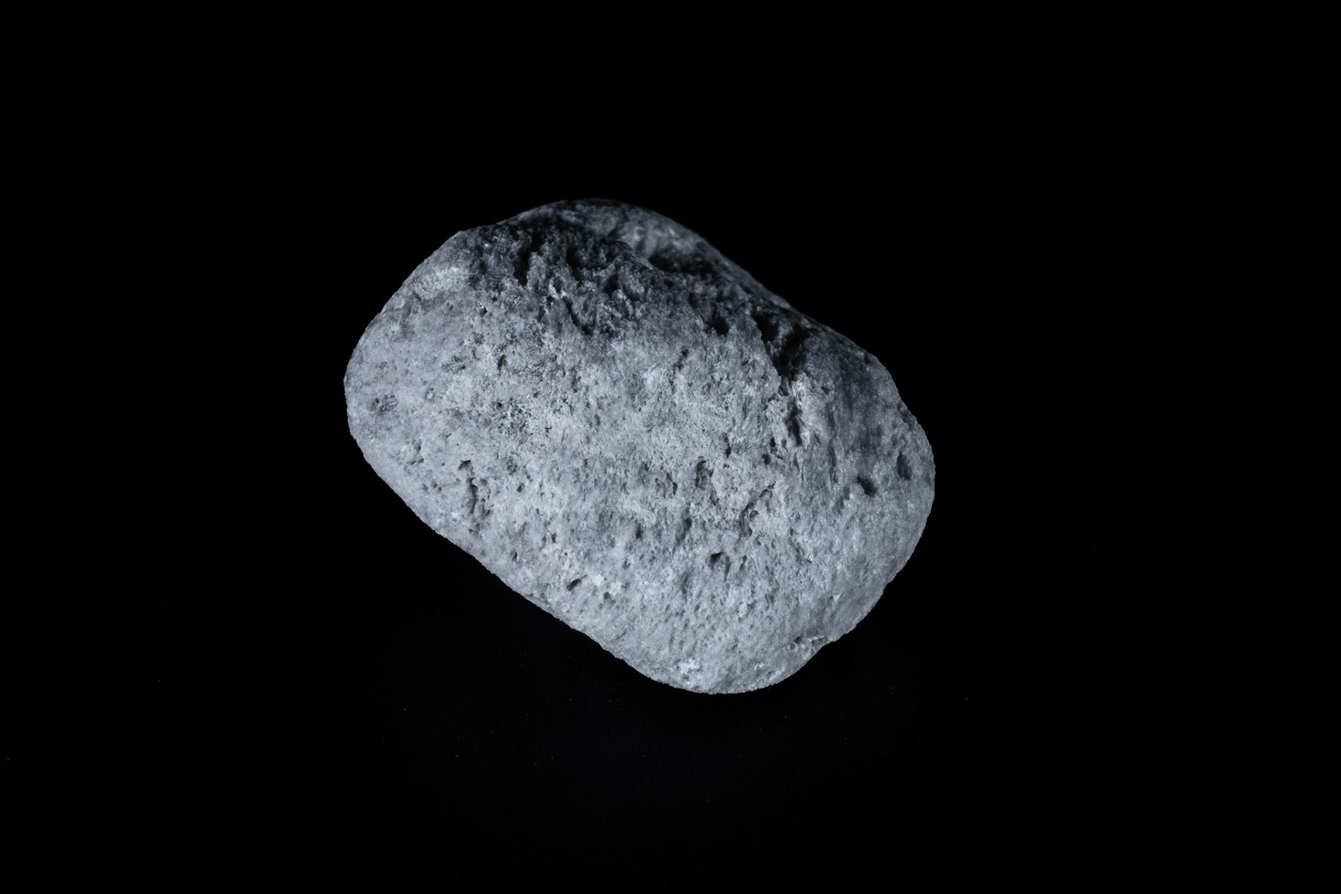 White Pumice Rock on Black