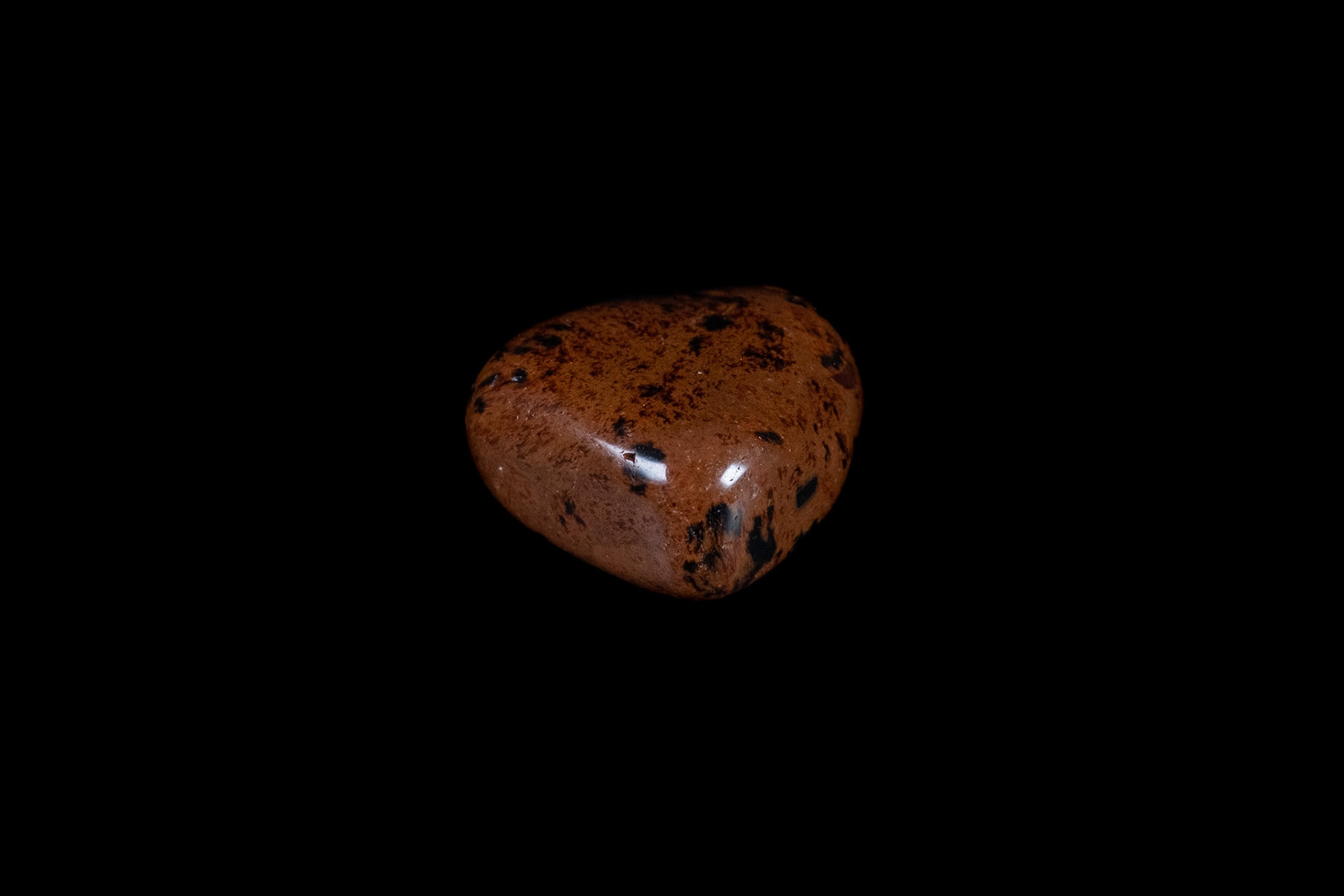 Red Mahogany Obsidian on Black