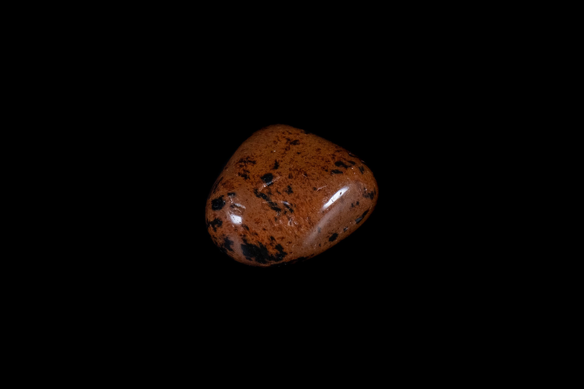 Red Mahogany Obsidian on Black