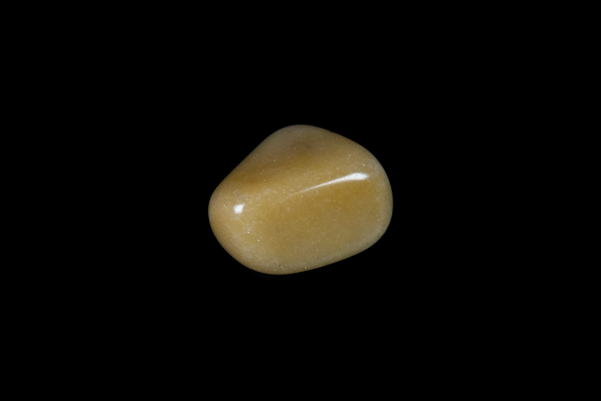 Yellow Jade Mineral on Black