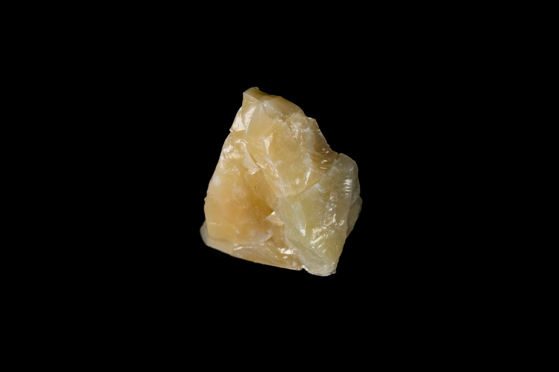 Yellow Opal Rock on Black