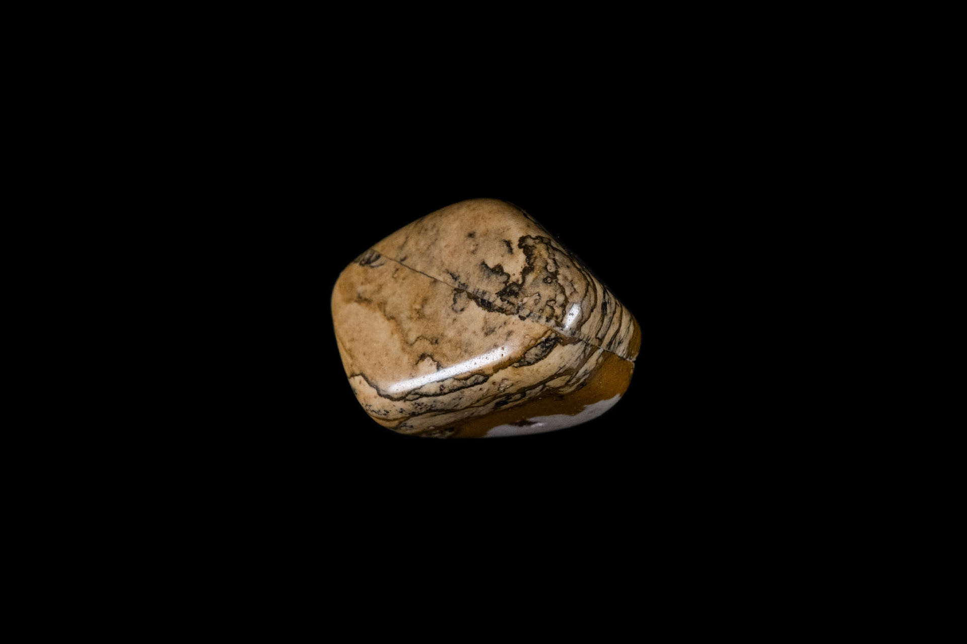 Desert Jasper Mineral on Black