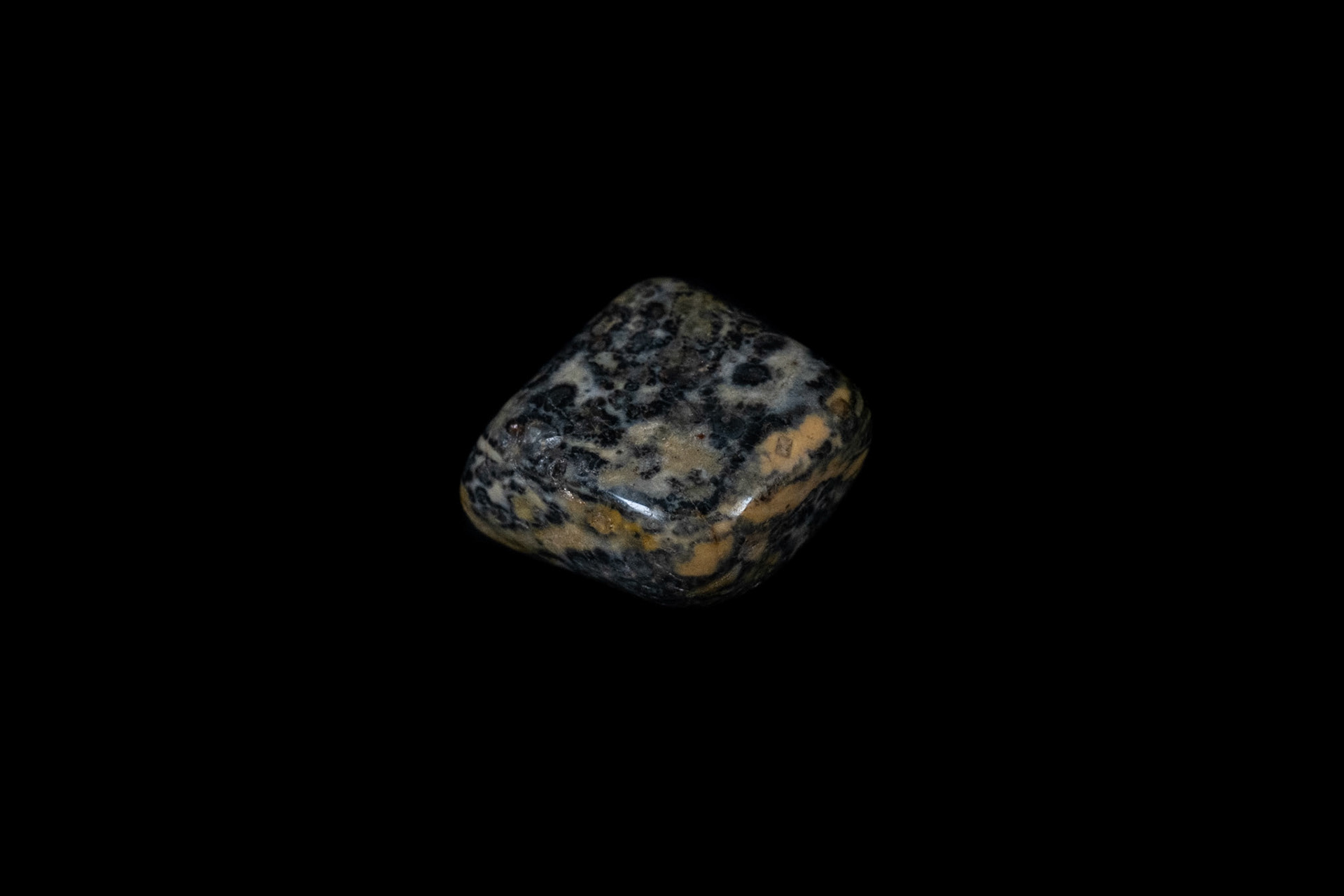 Leopard Jasper Mineral on Black