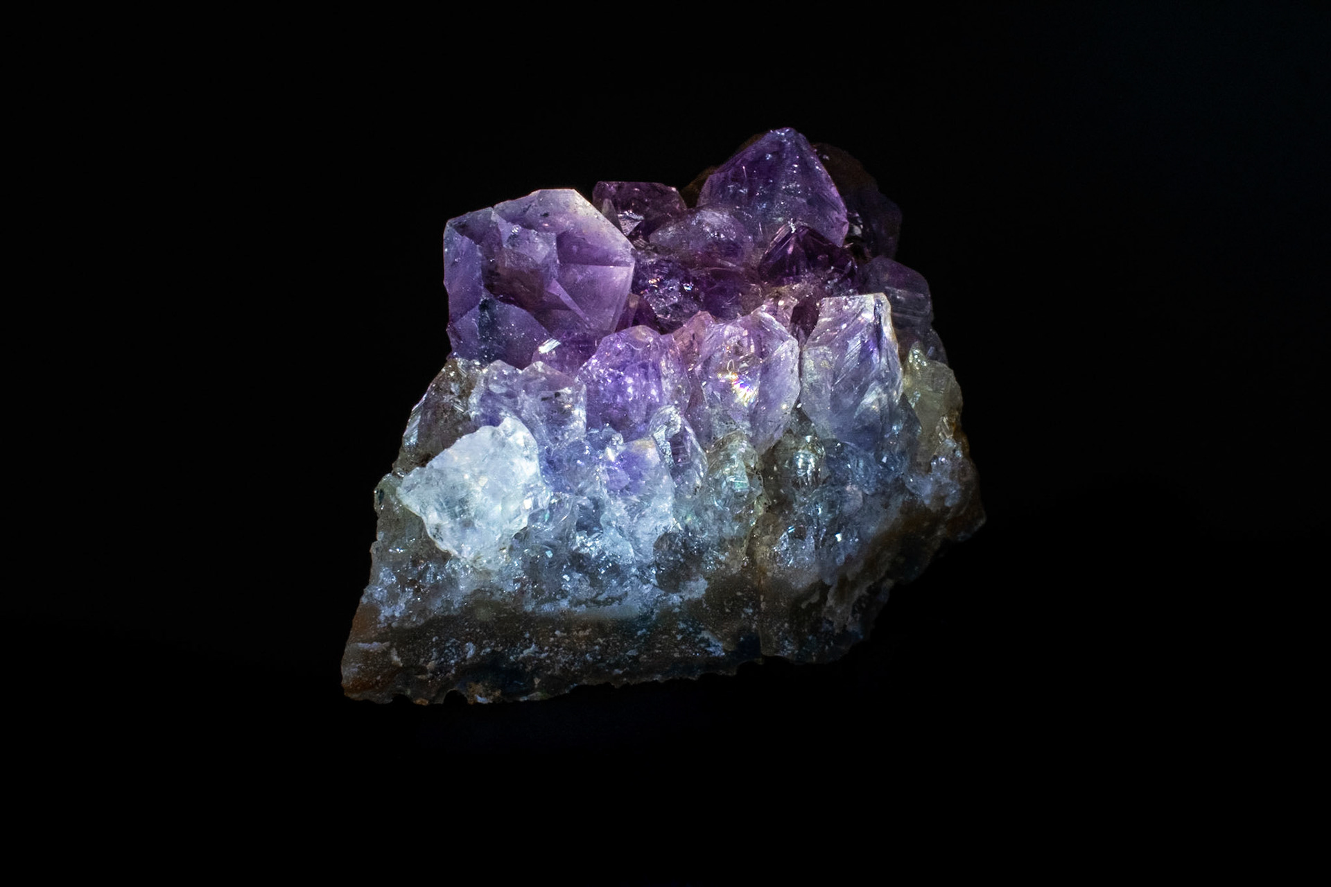 Amethyst Gemstone on Black