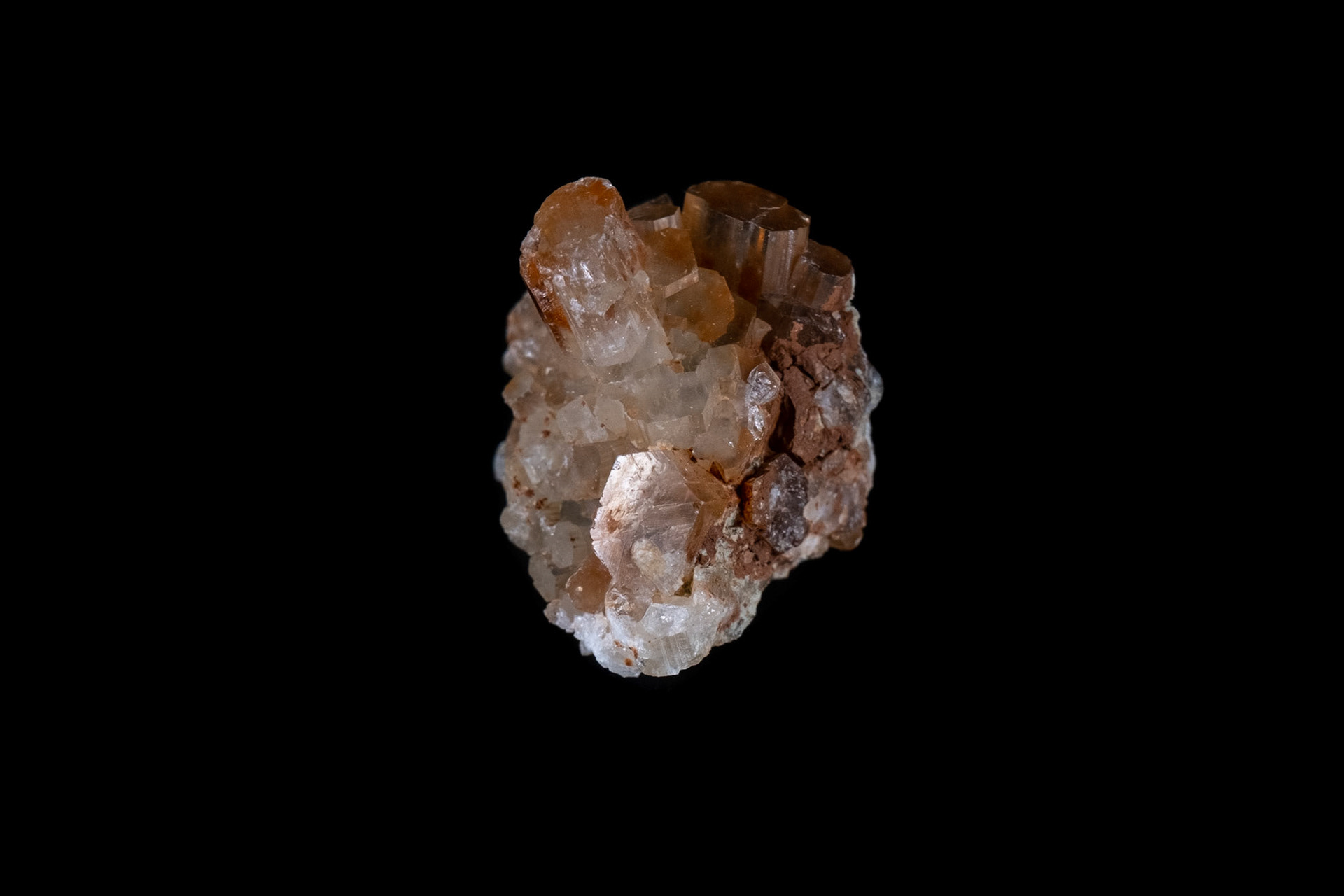 Sand Aragonite Mineral on Black