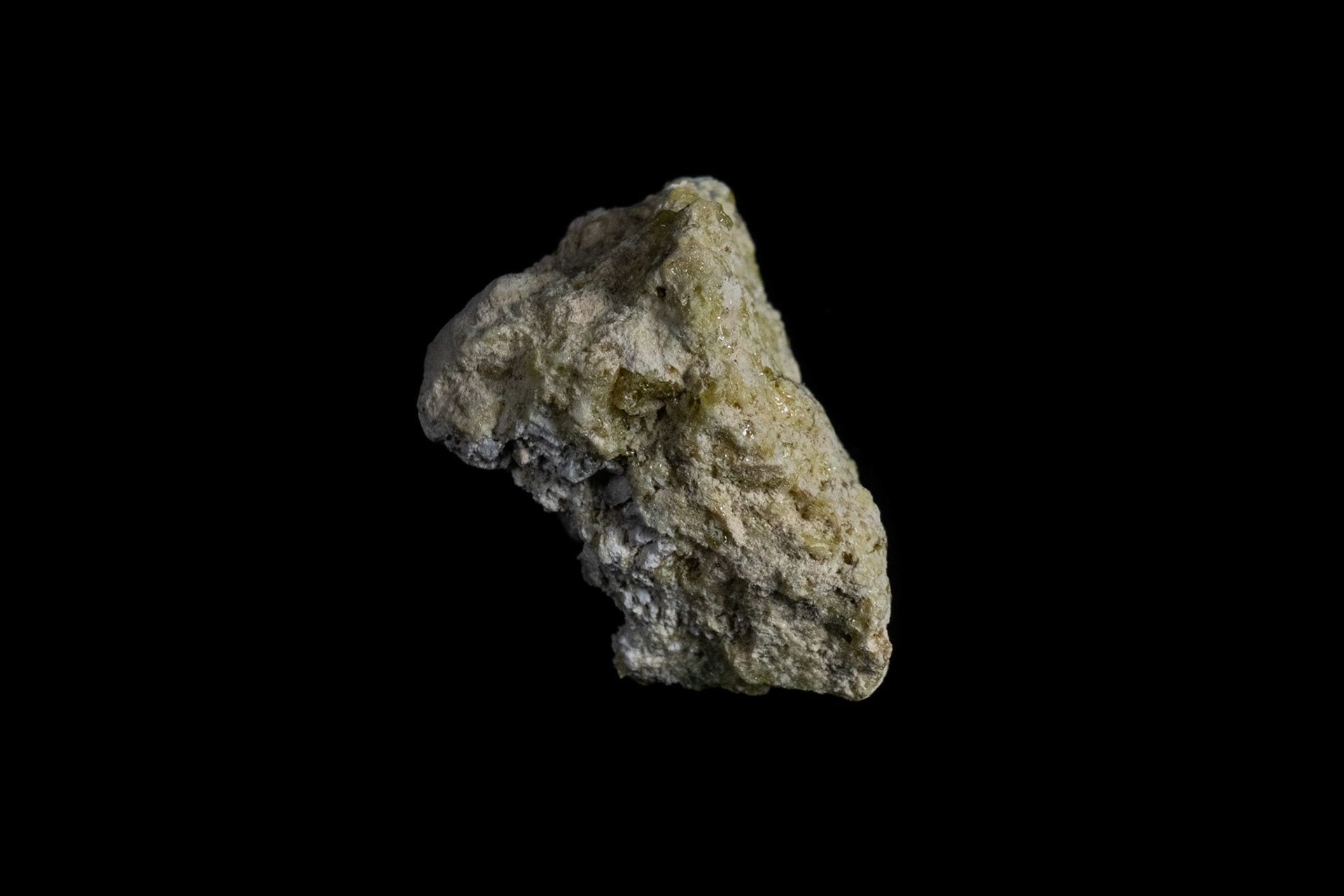 Yellow Sulfur Mineral on Black