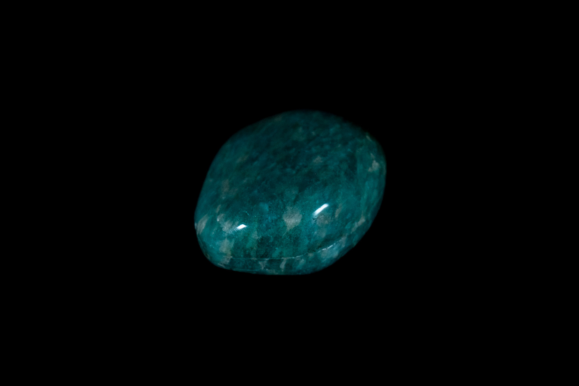 Aqua Green Amazonite on Black