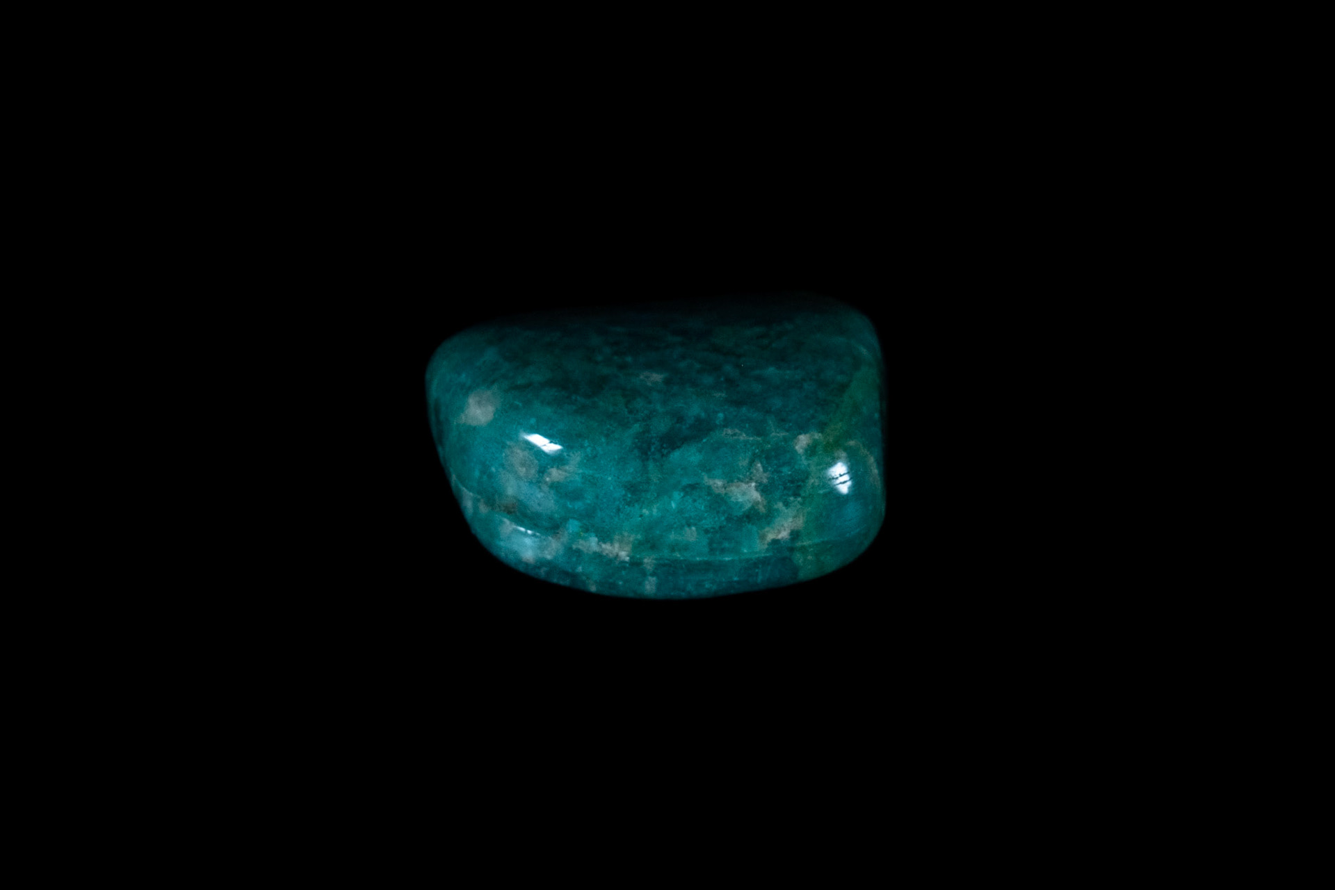 Aqua Green Amazonite on Black