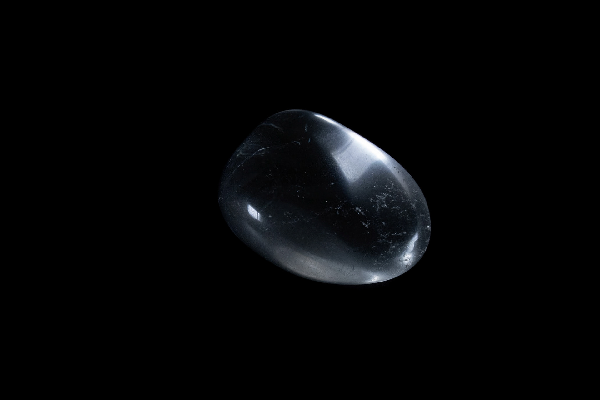 Transparent Hyaline Quartz on Black