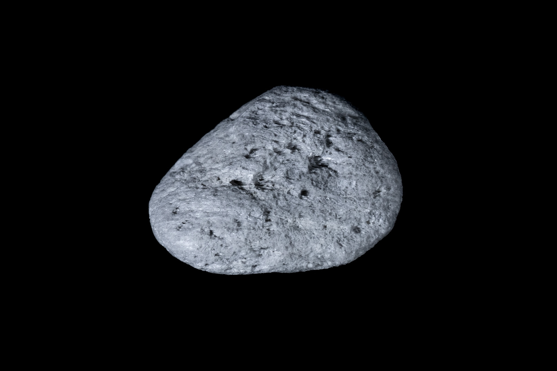 White Pumice Rock on Black