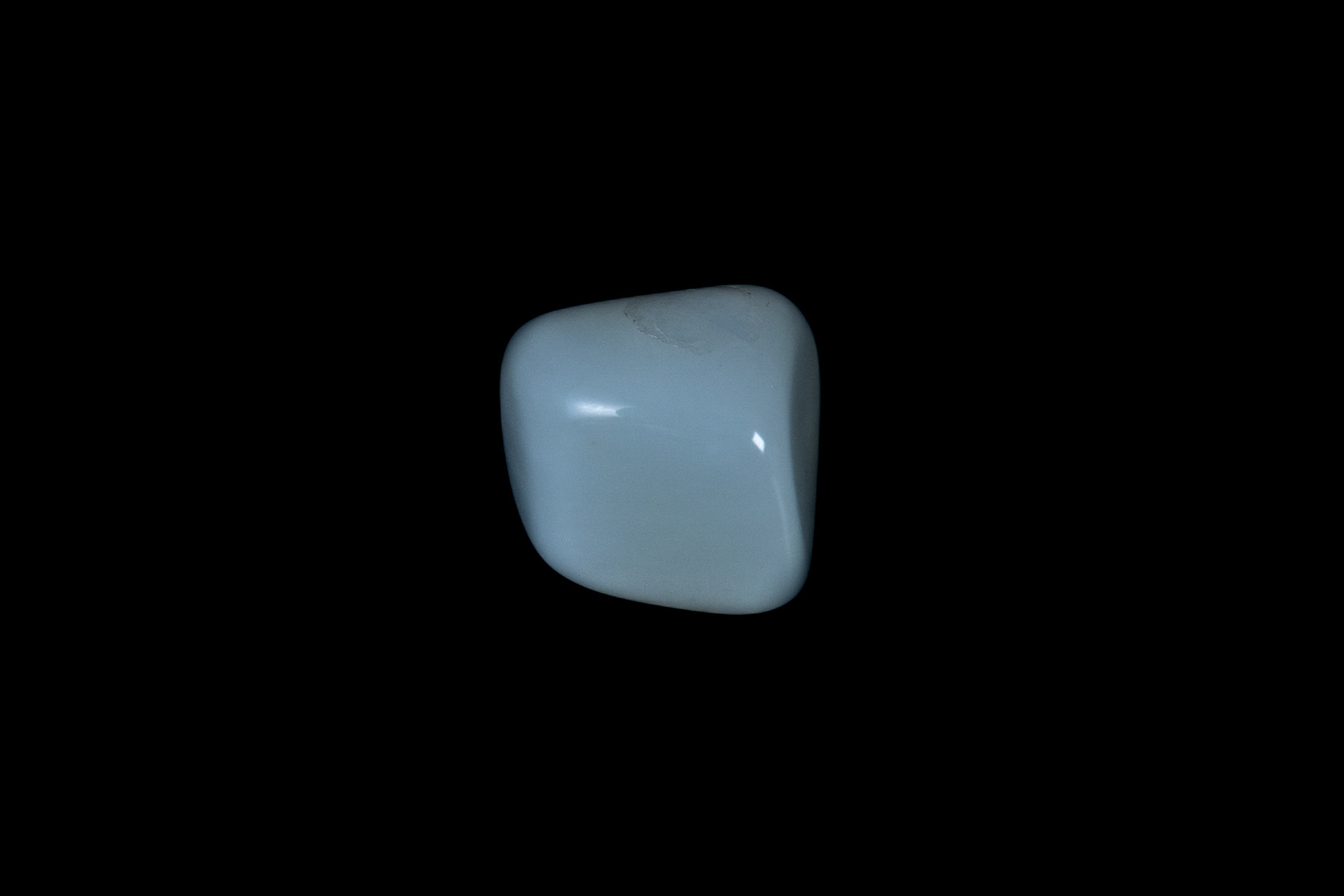 Cyan Serpentine Mineral on Black