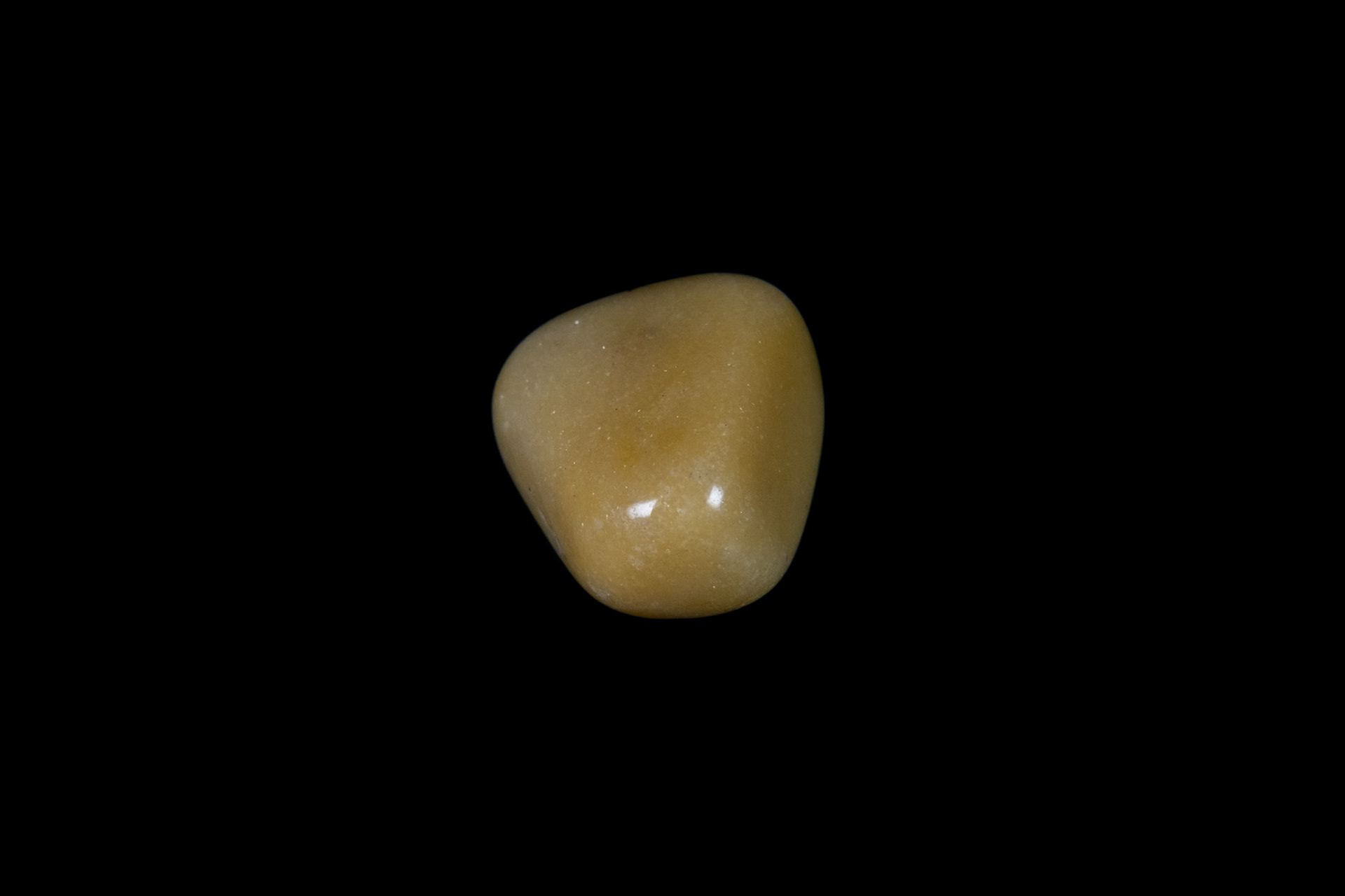 Yellow Jade Mineral on Black