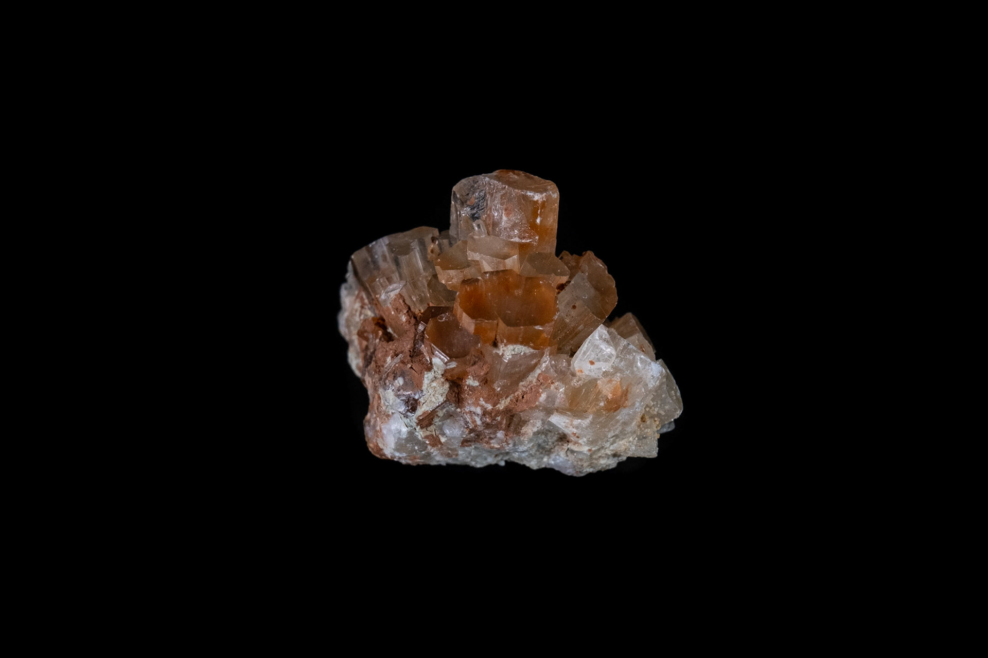 Sand Aragonite Mineral on Black