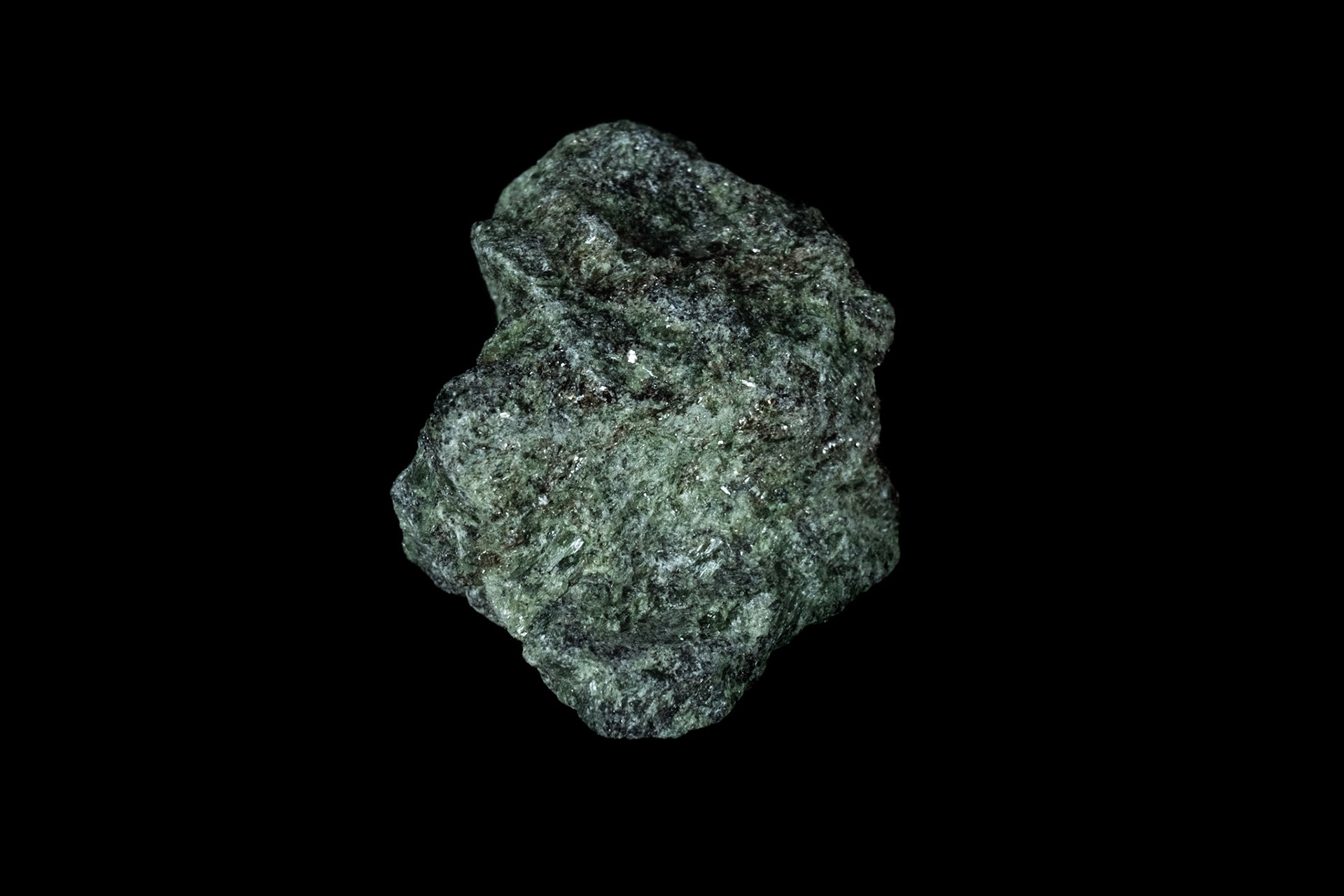 Blue Apatite Mineral on Black