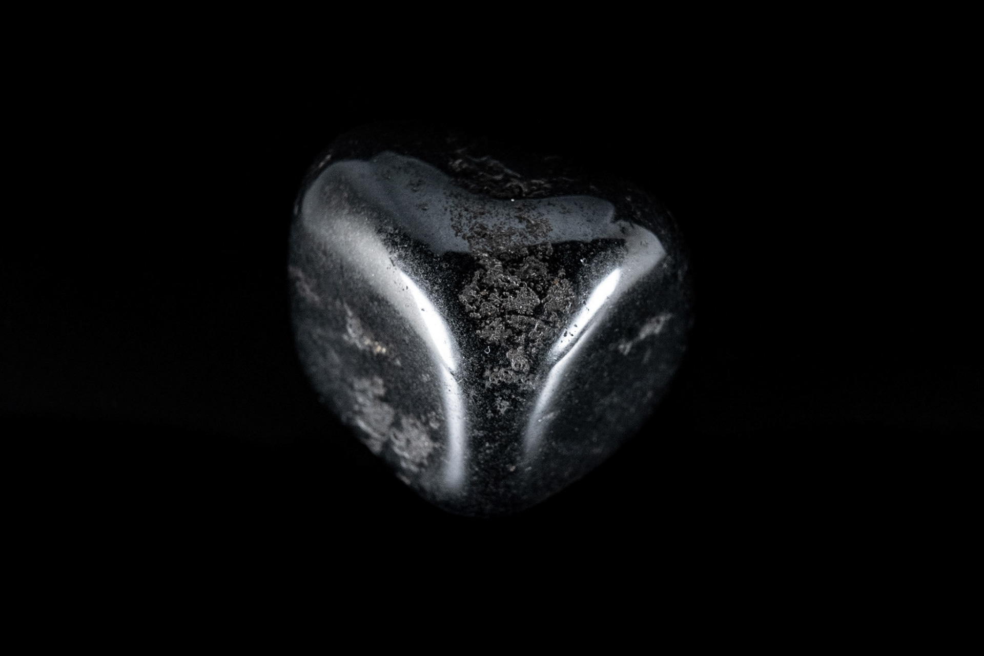 Hematite Mineral on Black