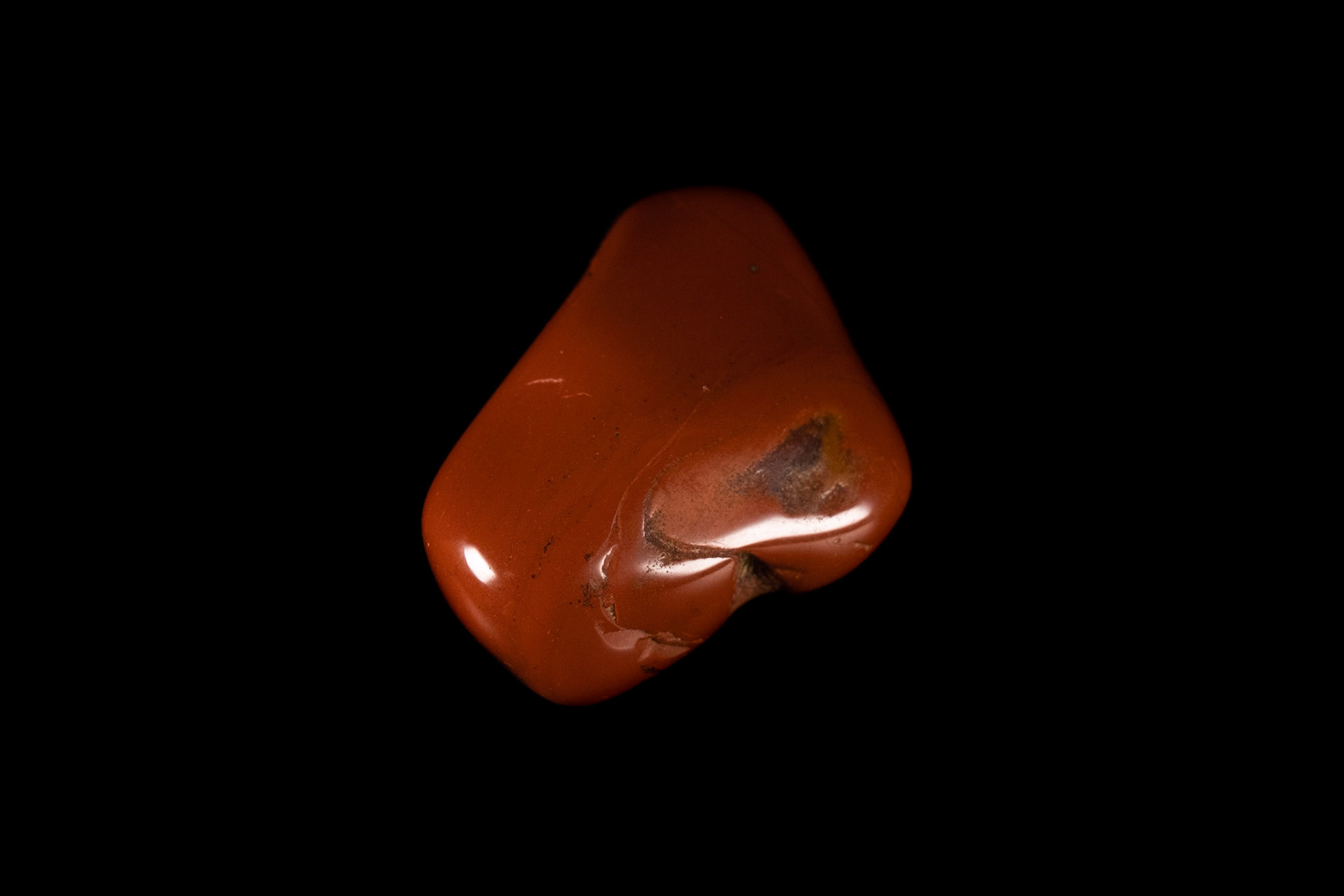 Red Jasper Mineral on Black