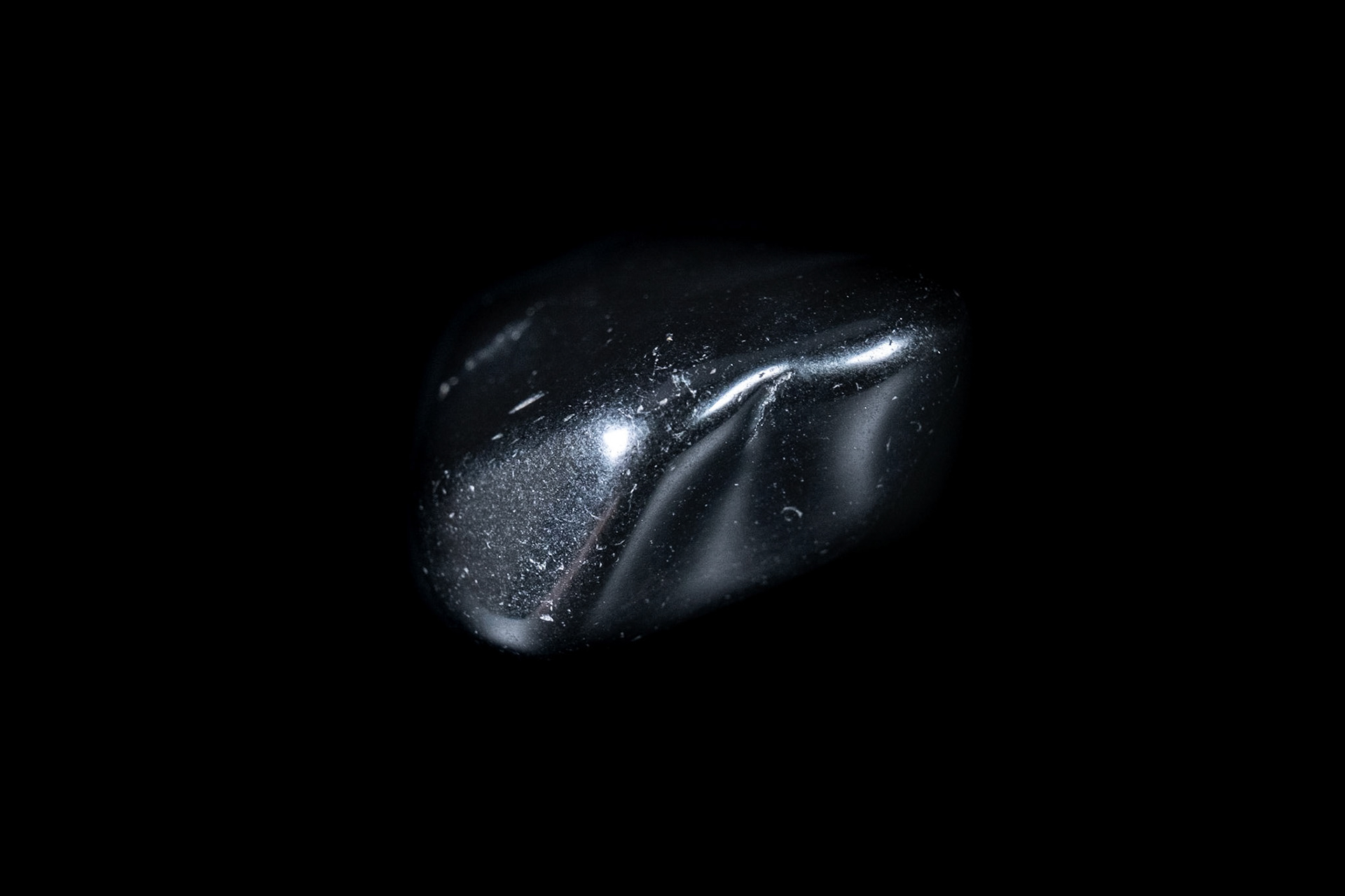 Black Onyx Mineral on Black