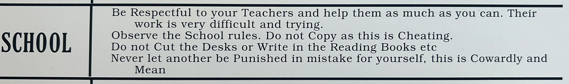 School Rules