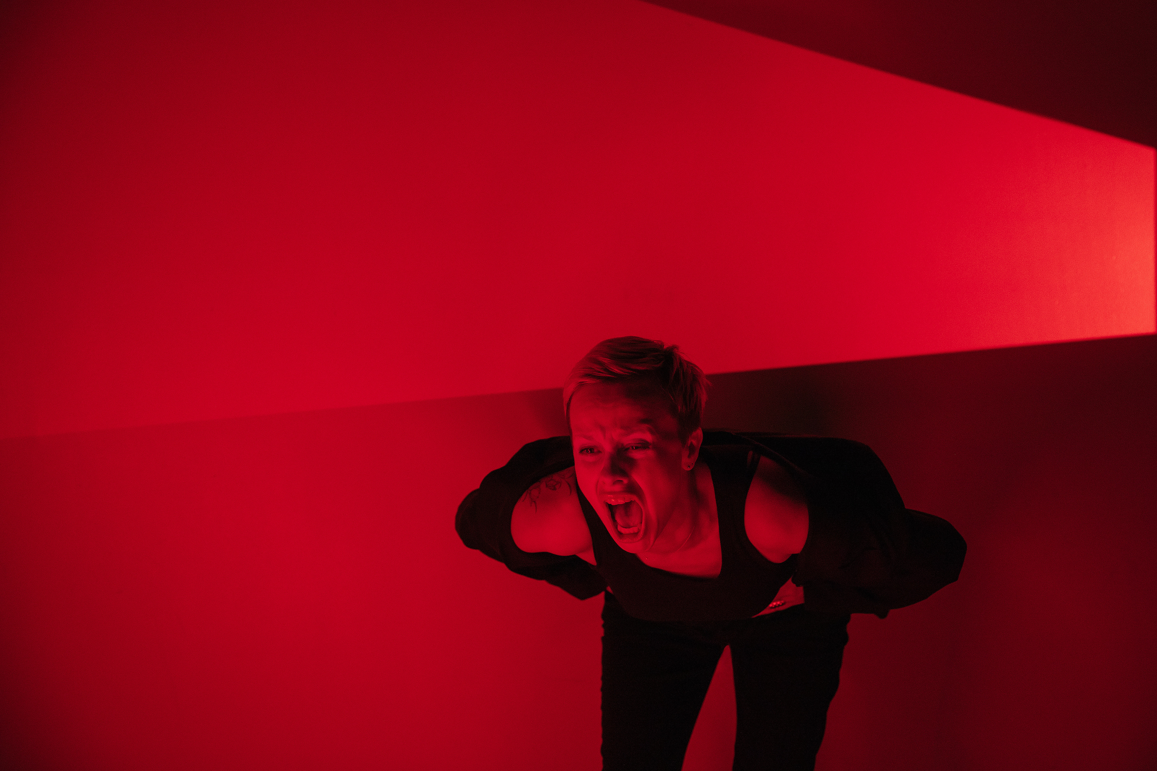 Poster for the play "Forbrytar og straff" by Kathrine Nedrejord